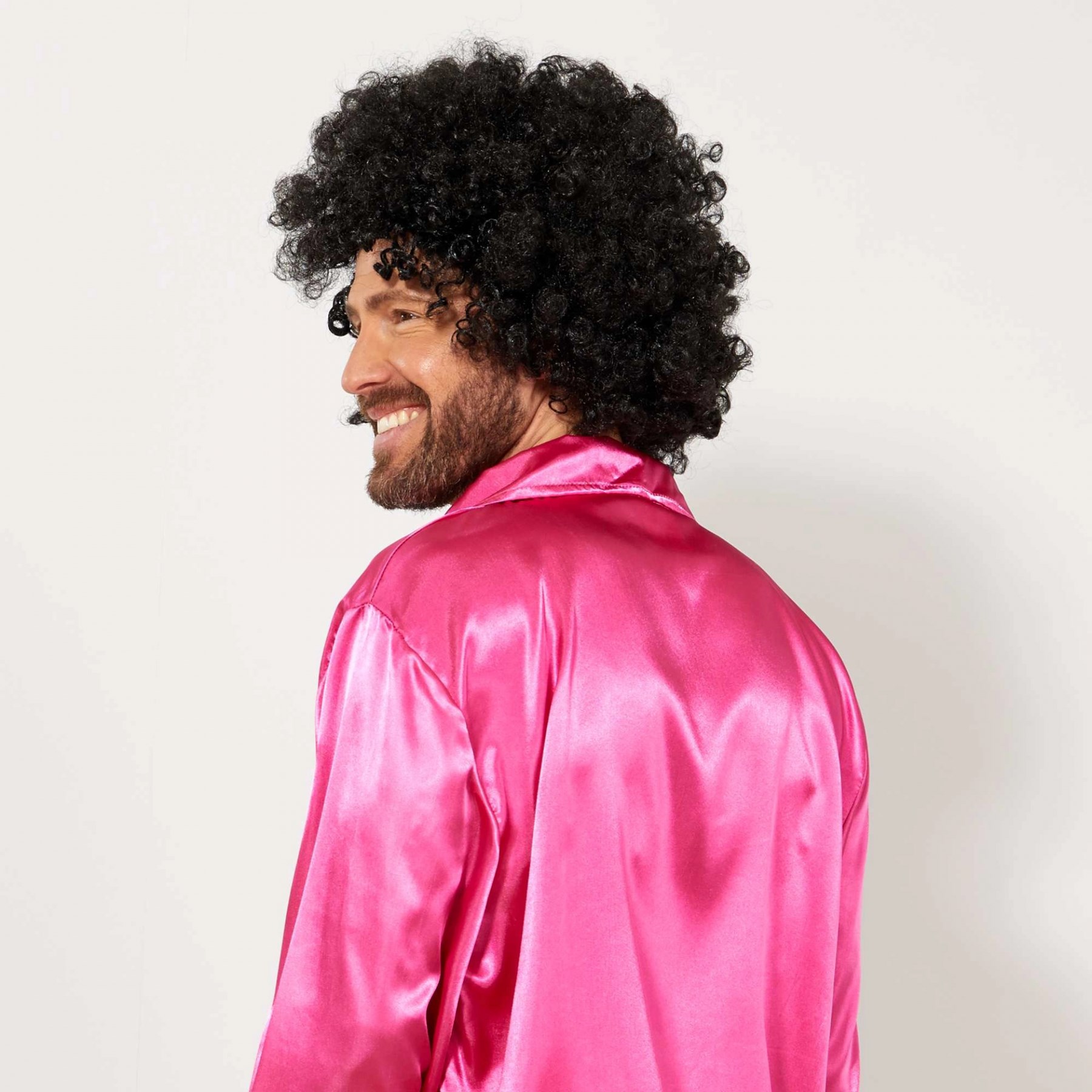 Mey İthalat® Siyah Renk Kıvırcık Afro Bonus Peruk