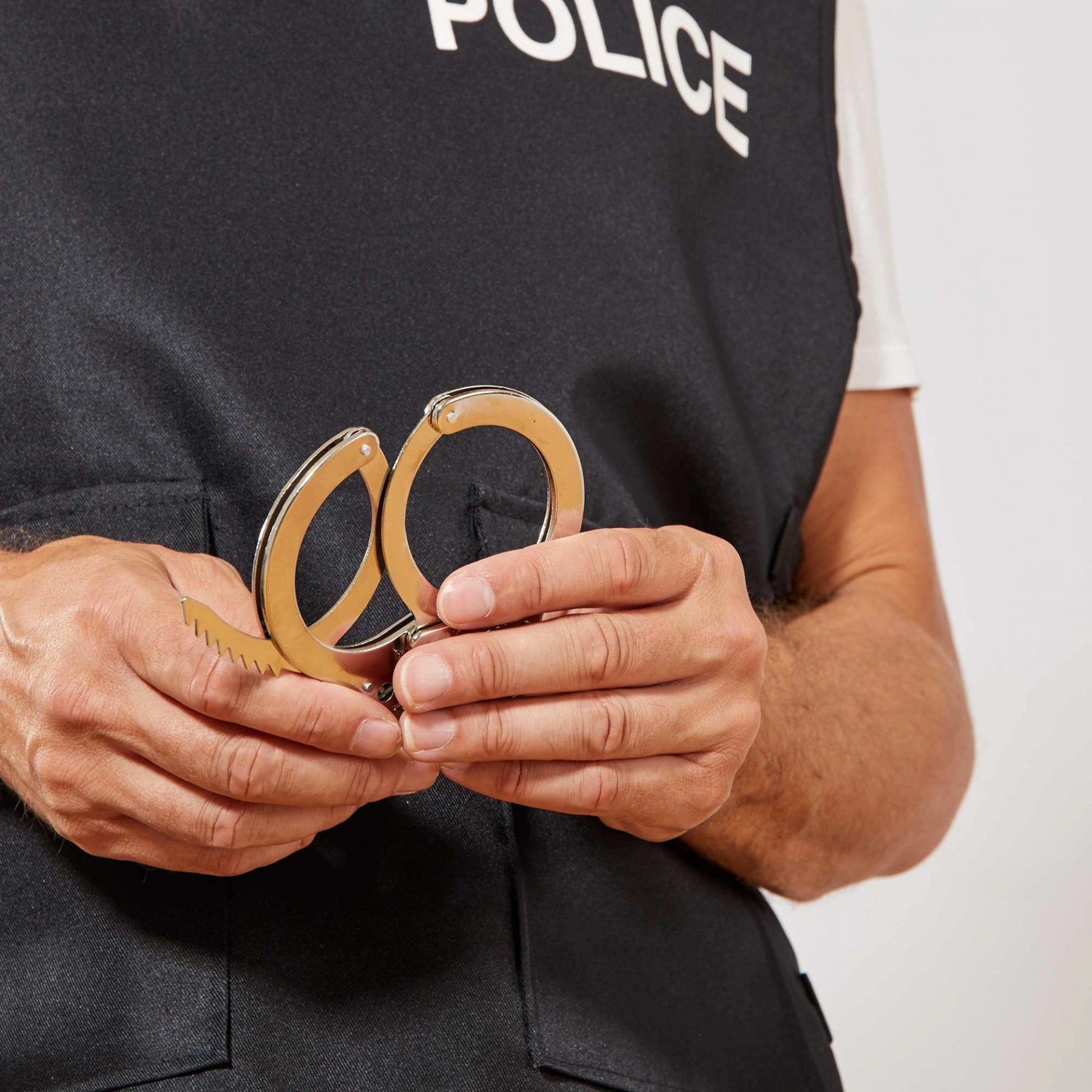 Mey İthalat® Metal Malzemeden İmal Anahtarlı Oyuncak Polis Kelepçesi