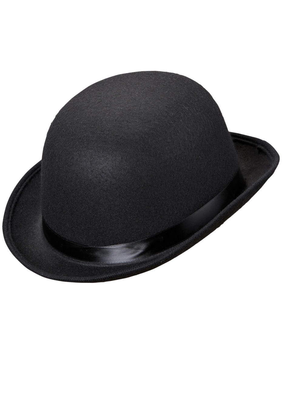Mey İthalat® Charlie Chaplin Stil Yetişkin Şapkası – Siyah Melon Parti Şapkası
