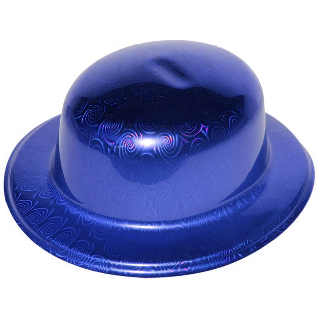 Mey İthalat® Mavi Renk Hologramlı Plastik Yuvarlak Melon 27x24 cm
