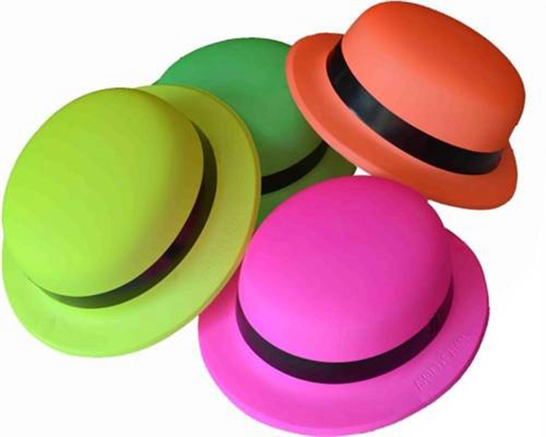 Mey İthalat® Neon Partisi Pembe Renk Melon Plastik Parti Şapkası