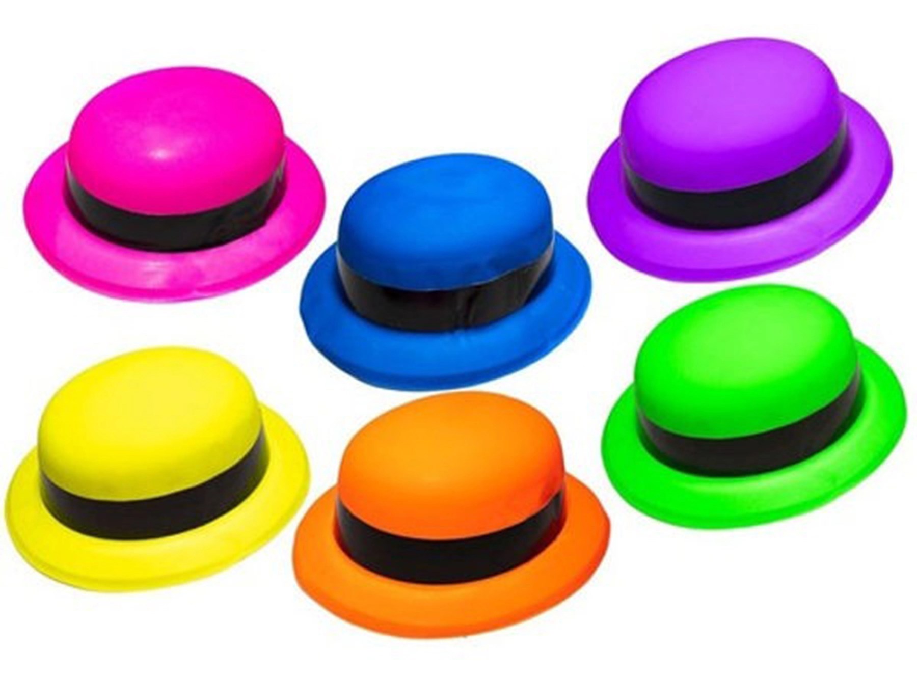 Mey İthalat® Neon Partisi Sarı Renk Melon Plastik Parti Şapkası