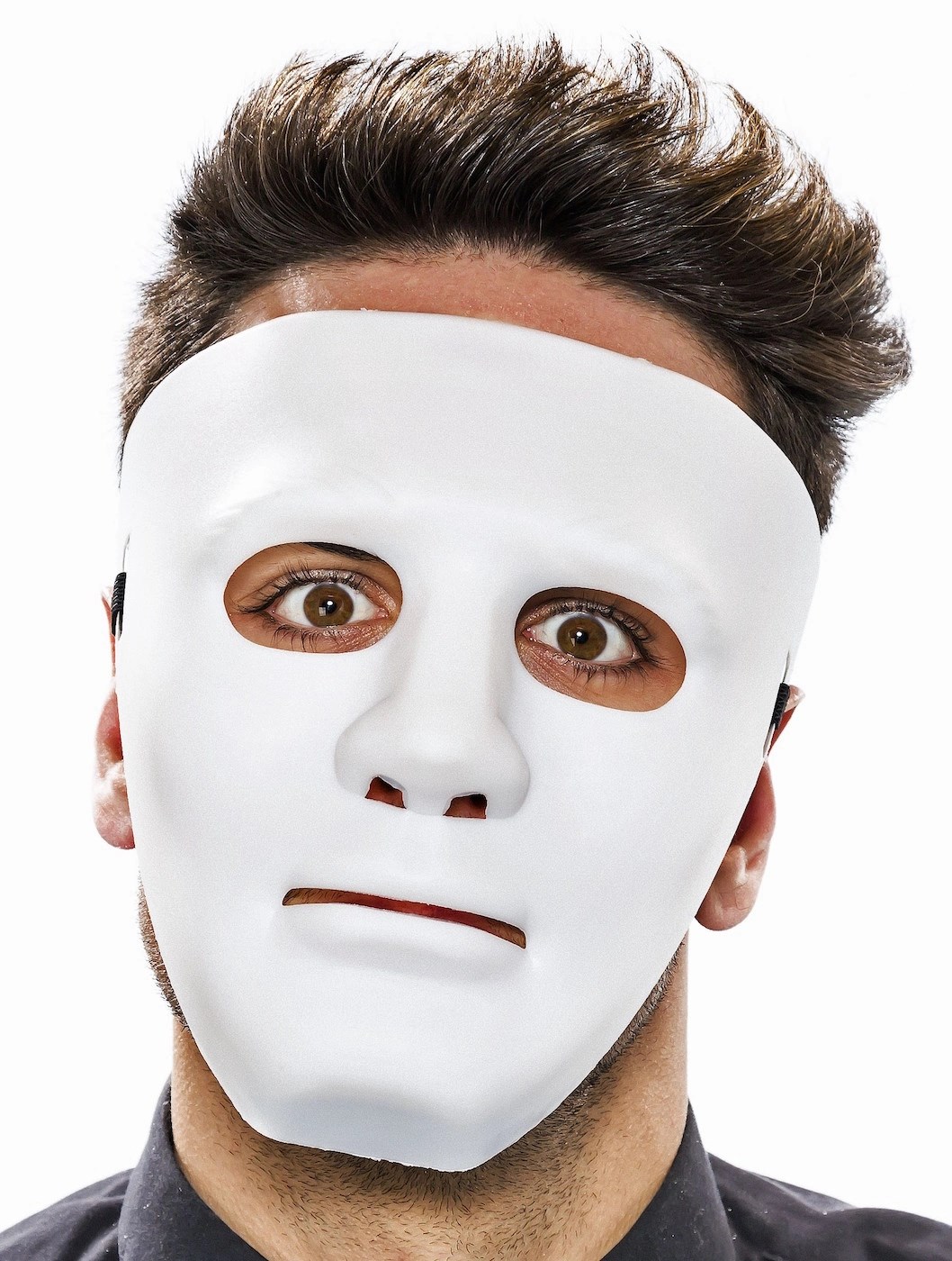 Mey İthalat® Beyaz Renk Hip Hop Anonim Jabbawockeez Dans Maskesi 18x19 cm