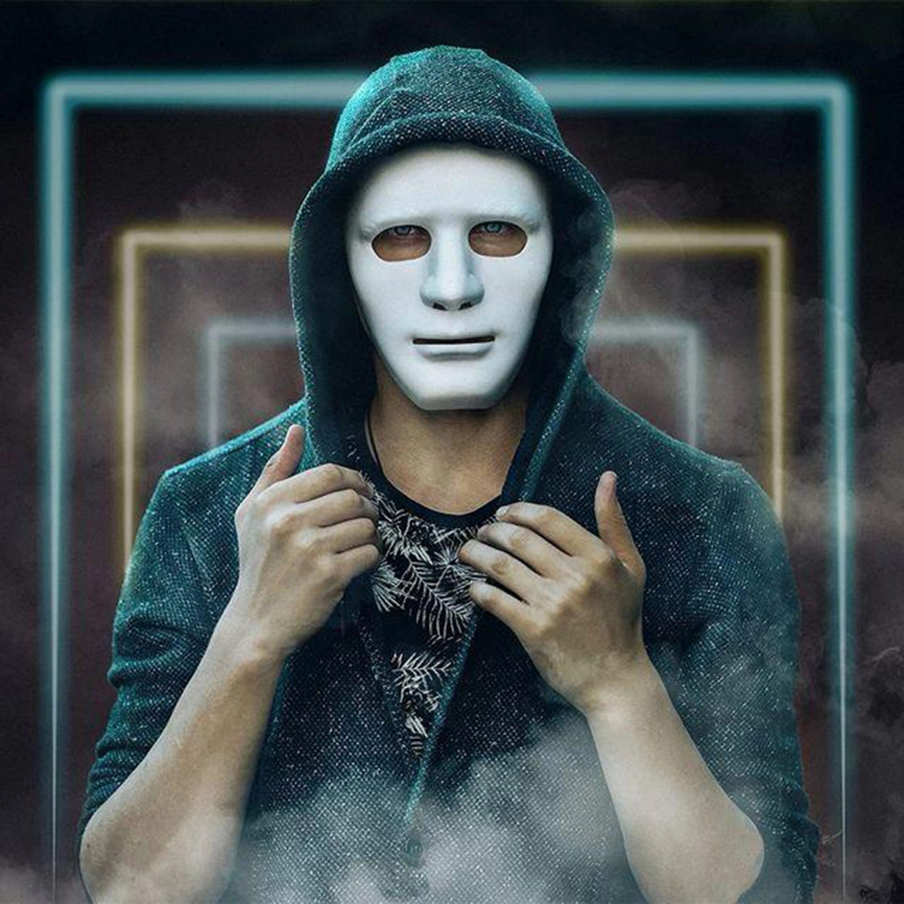 Mey İthalat® Beyaz Renk Hip Hop Anonim Jabbawockeez Dans Maskesi 18x19 cm