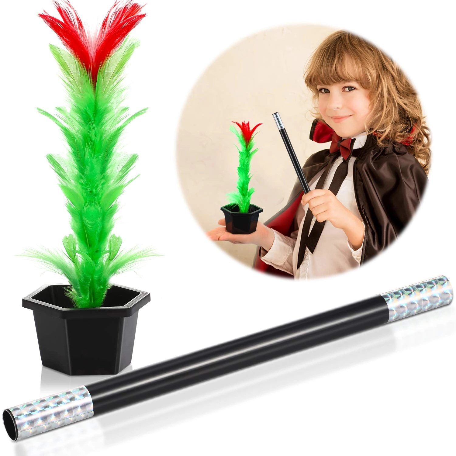 Mey İthalat® Çiçek Çıkaran Sihirli Çubuk Sihirli Çiçek Sihirbazlık Oyunu