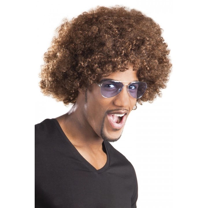 Mey İthalat® Kahve Renk Kıvırcık Afro Bonus Peruk