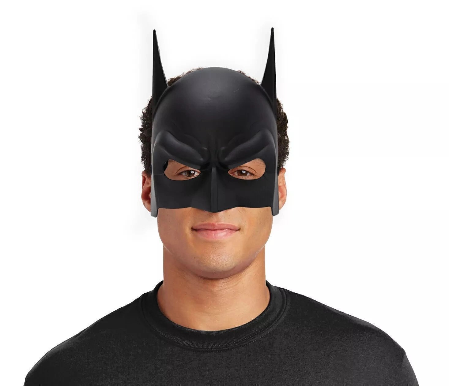 Mey İthalat® Siyah Renk Çocuk Boy Arkadan Lastikli Batman Maskesi A Kalite  20x14 cm