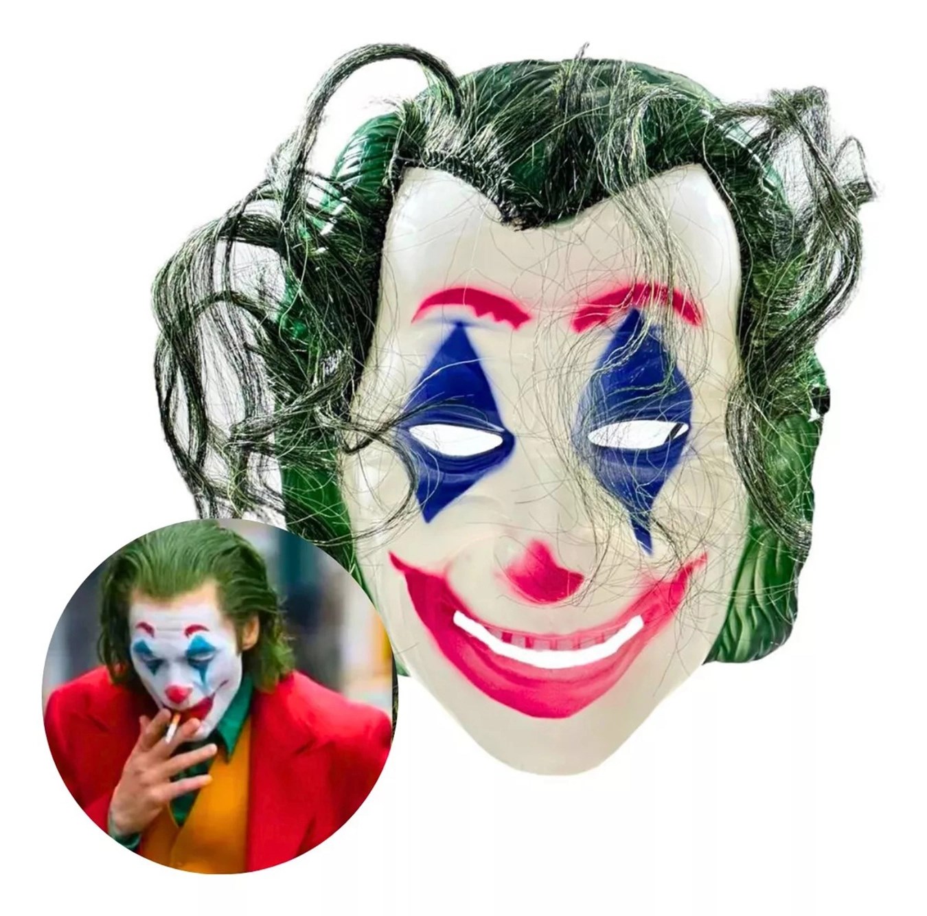 Mey İthalat® Joaquin Phoenix Joker Maskesi Yeşil Saçlı