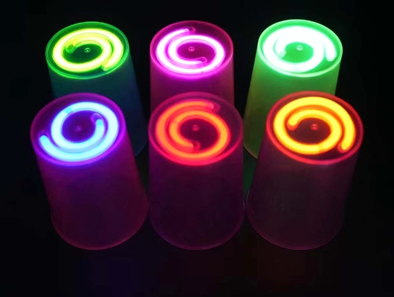 Mey İthalat® Karanlıkta Yanan Gece Işığı Mega Glow Bardaklar 8 Adet 8.5 x 10.5 cm