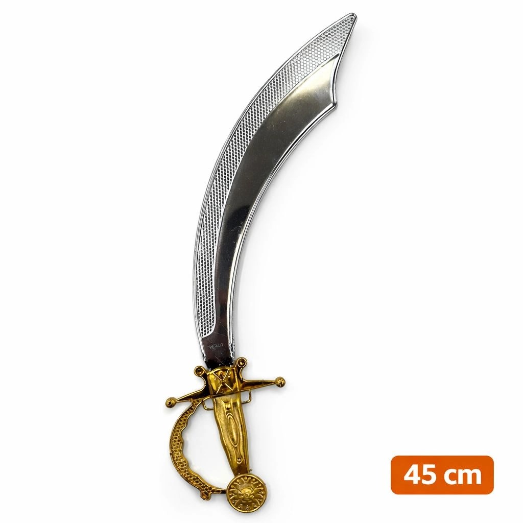 Mey İthalat® Parlak Metal Görünümlü Plastik Korsan Kılıcı 45 cm