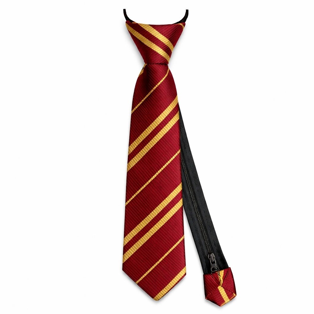Mey İthalat® Harry Potter Gryffindor Fermuarlı Ayarlanabilir Kravat