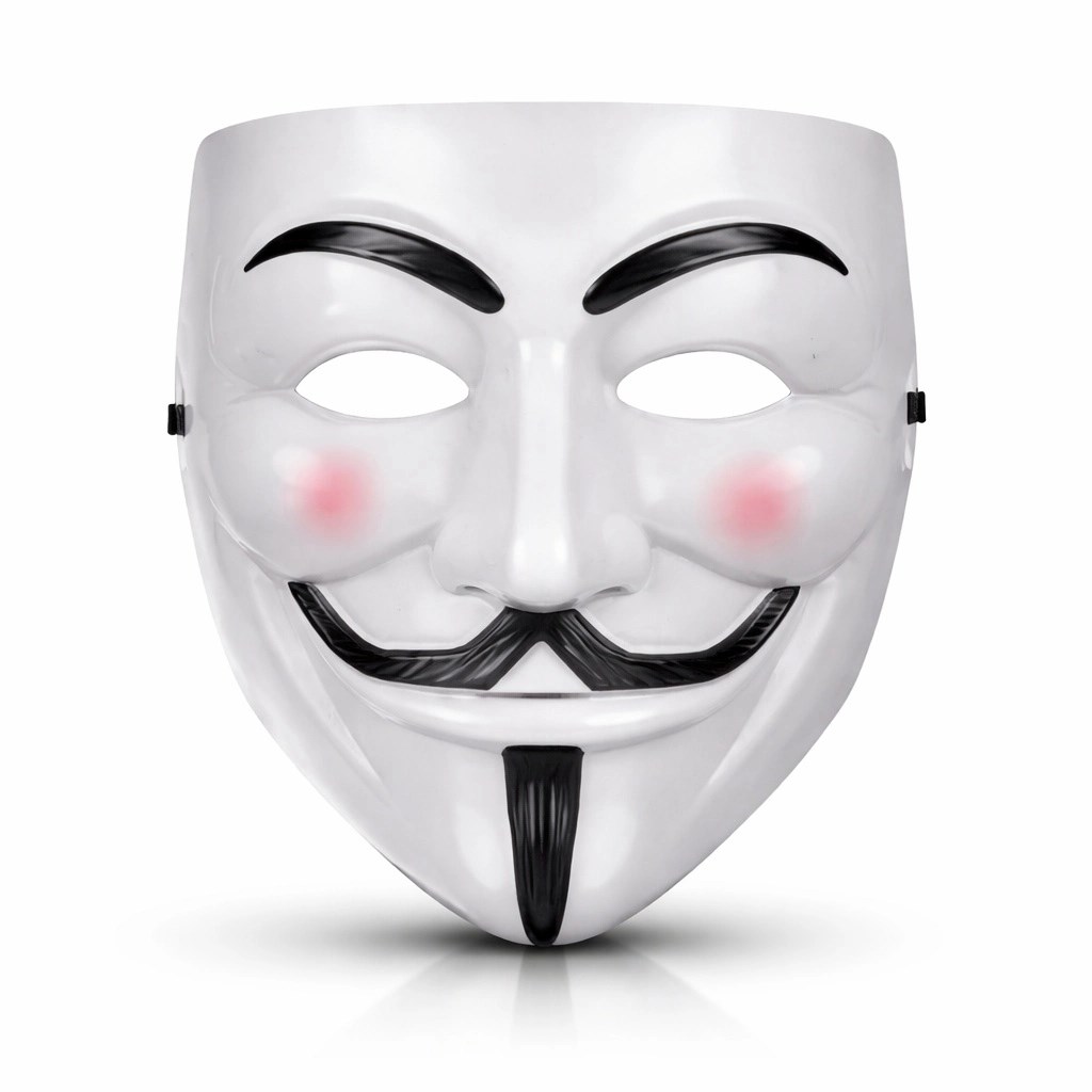 Mey İthalat® V Mask Premium Vendetta Beyaz Maske (Guy Fawkes Stil)