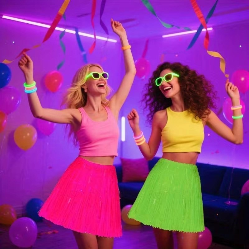 Mey İthalat® Neon Pembe Hawaii Parti Eteği 40 cm