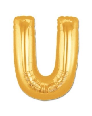 Mey İthalat® U Harf Folyo Balon Altın Renk  40 inç