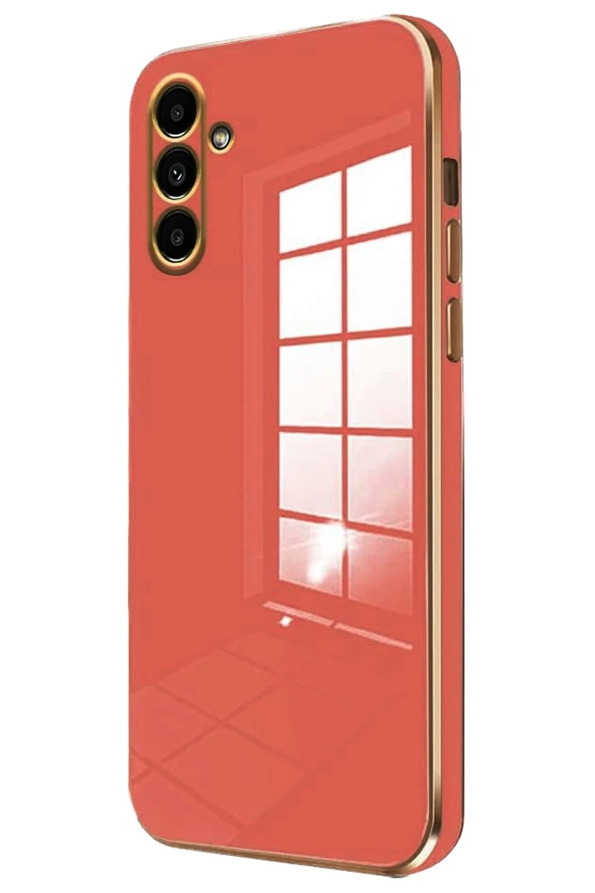 Mey İthalat®  Samsung Galaxy A25 5G Kılıf Volet Silikon - Kırmızı