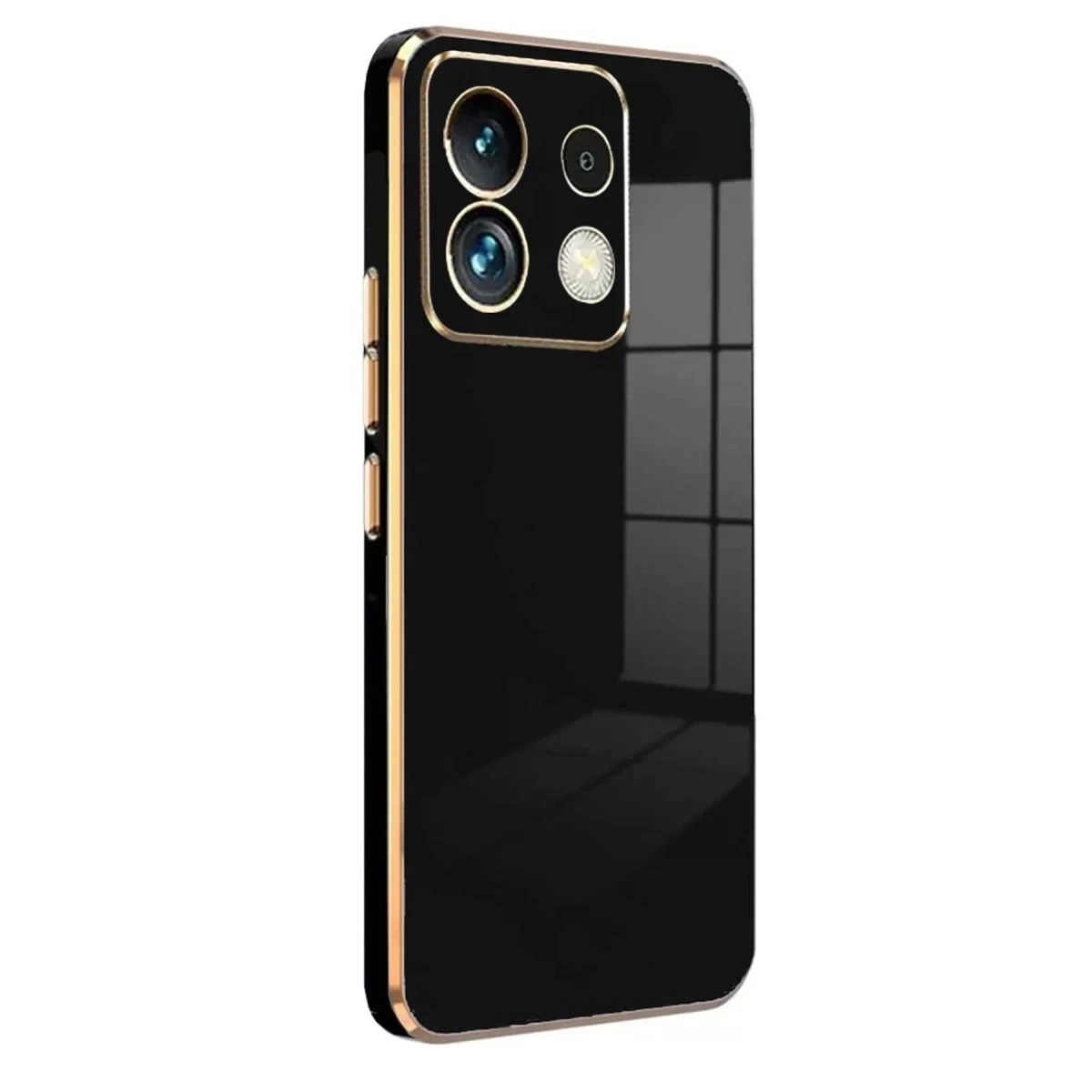 Mey İthalat®   Poco M6 Pro 4G Kılıf Volet Silikon - Siyah
