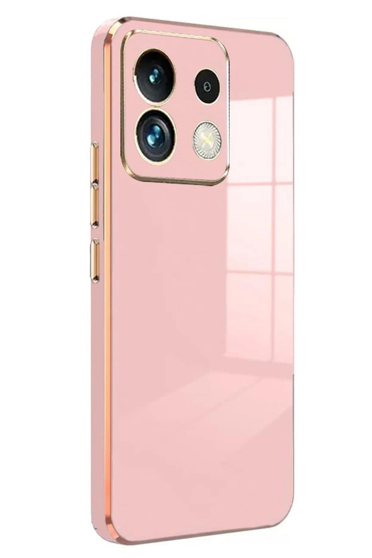 Mey İthalat®   Poco M6 Pro 4G Kılıf Volet Silikon - Pembe