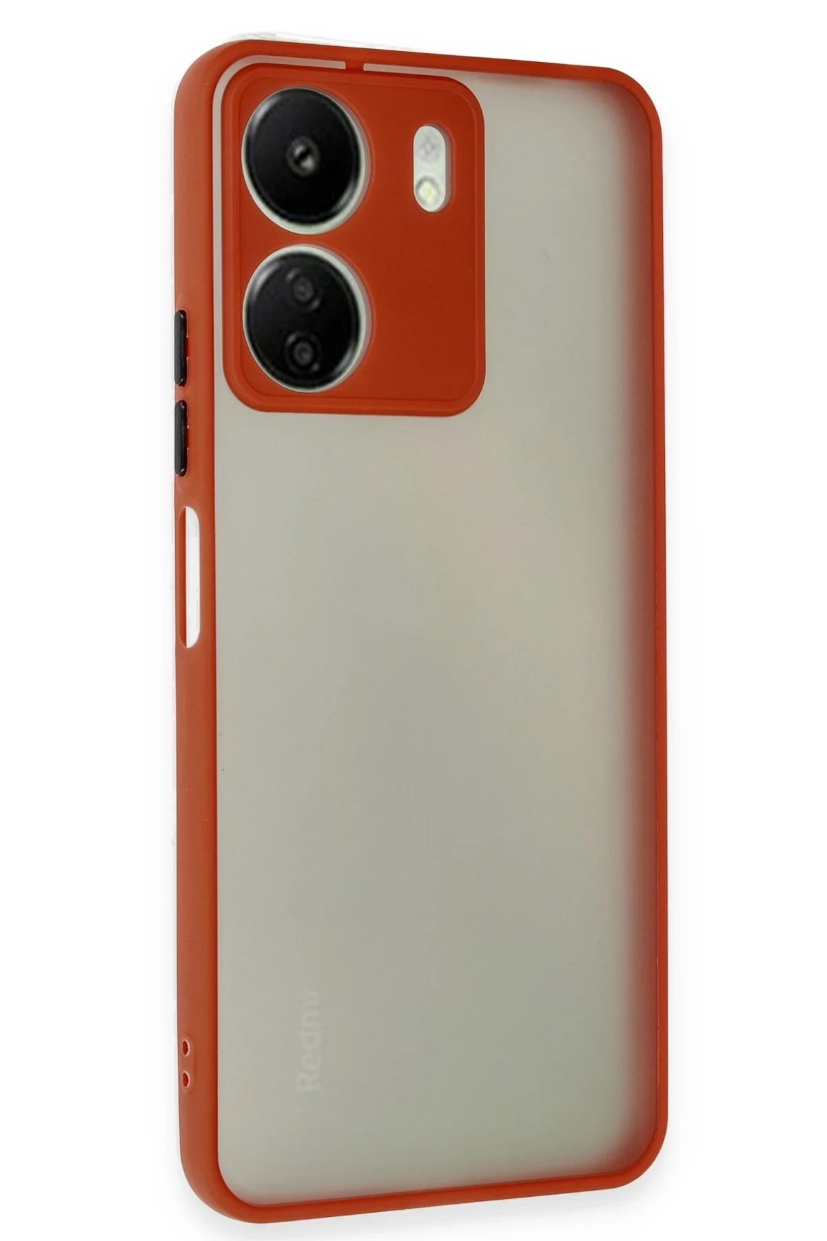 Mey İthalat®   Redmi 13C Kılıf Montreal Silikon Kapak - Kırmızı