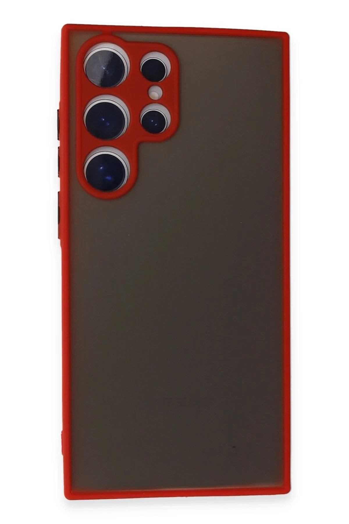 Mey İthalat®  Samsung Galaxy S24 Ultra Kılıf Montreal Silikon Kapak - Kırmızı