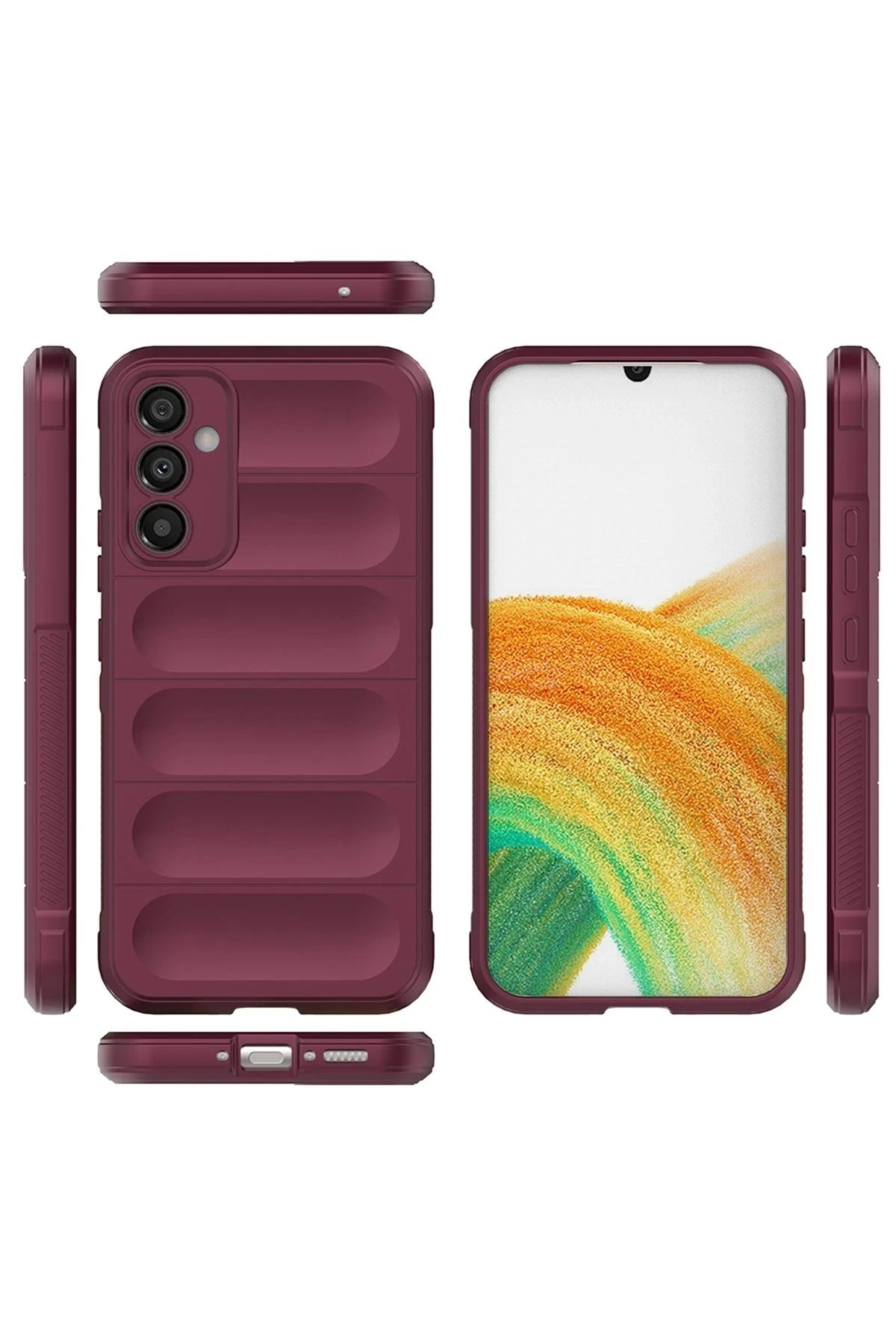 Mey İthalat®  Samsung Galaxy A15 4G Kılıf Optimum Silikon - Bordo
