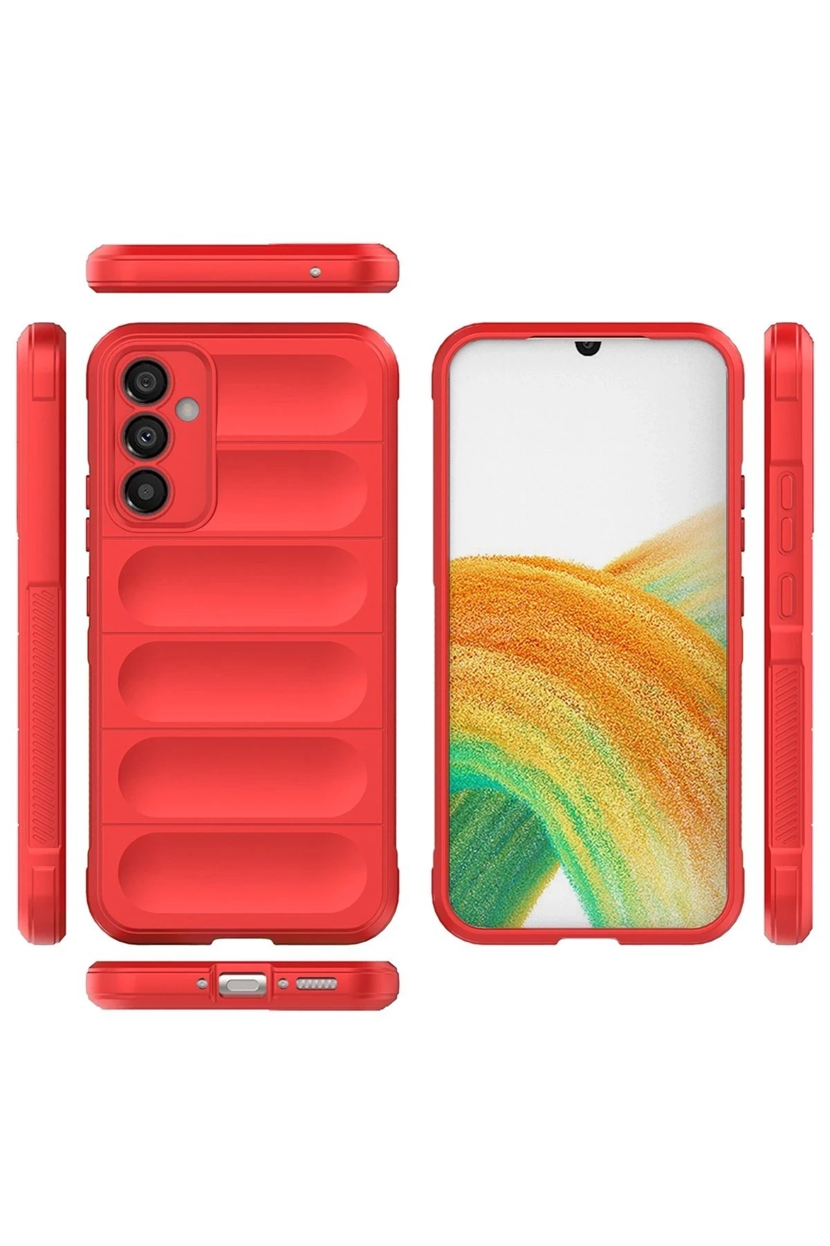 Mey İthalat®  Samsung Galaxy A05S Kılıf Optimum Silikon - Kırmızı