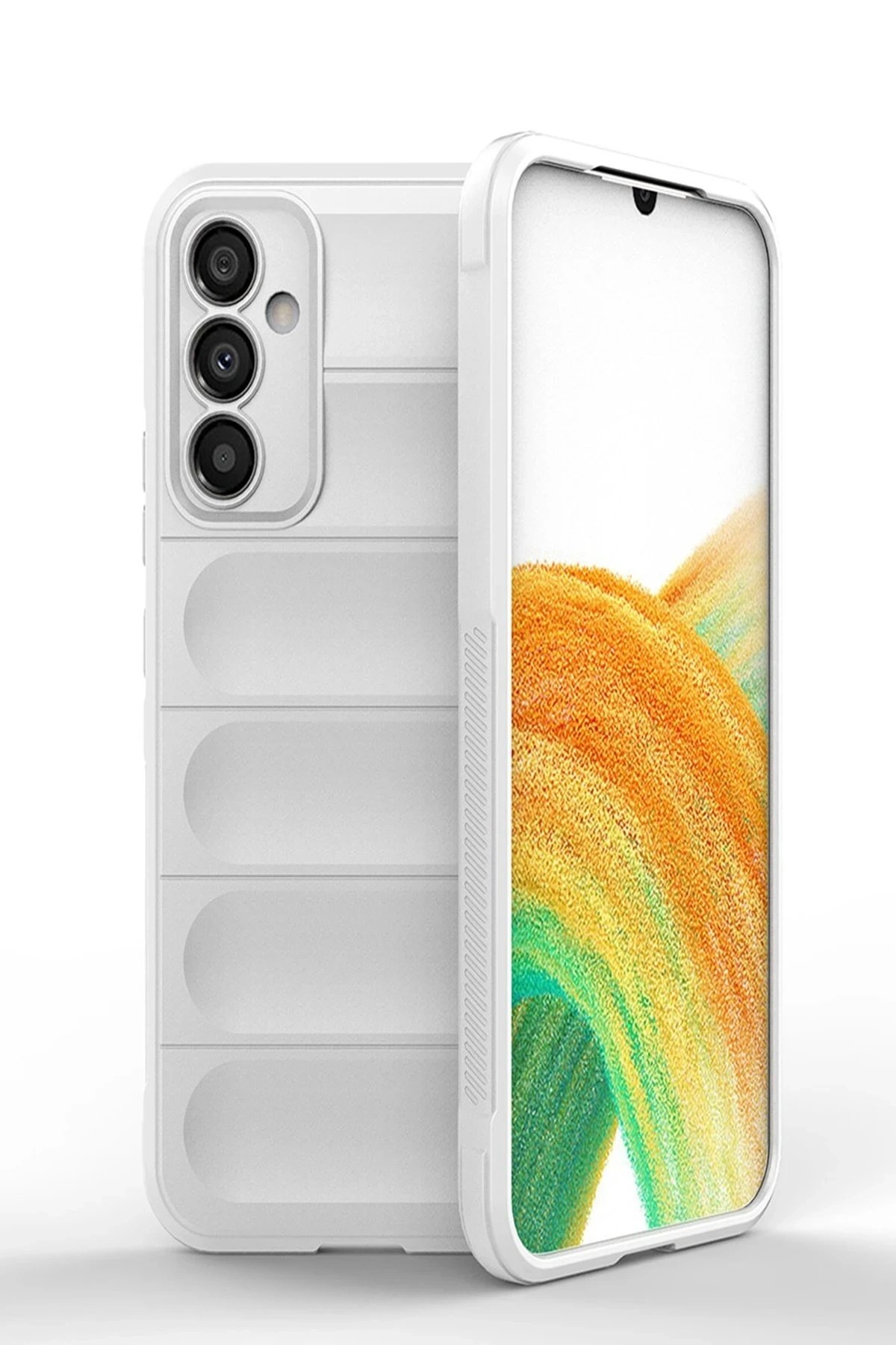 Mey İthalat®  Samsung Galaxy A05S Kılıf Optimum Silikon - Krem
