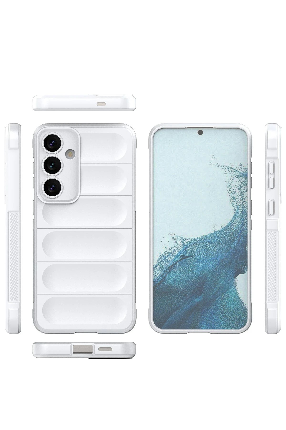 Mey İthalat®  Samsung Galaxy S24 Kılıf Optimum Silikon - Krem