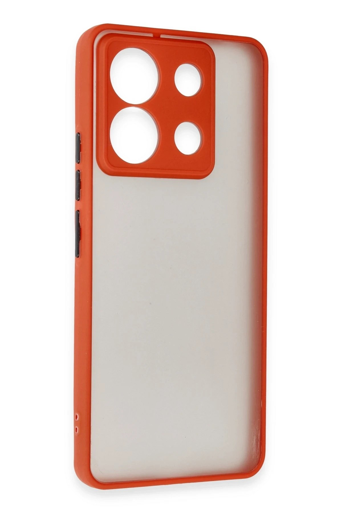 Mey İthalat®   Redmi Note 13 Pro 5G Kılıf Montreal Silikon Kapak - Kırmızı