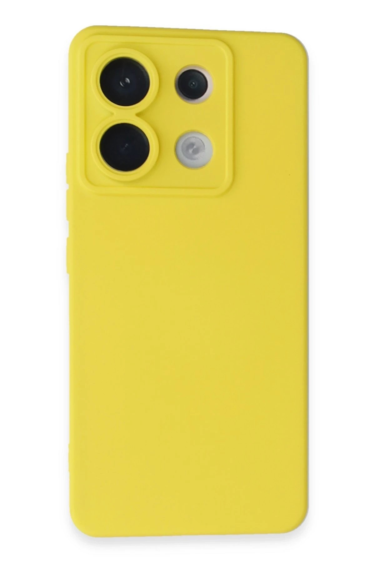 Mey İthalat®   Redmi Note 13 Pro 5G Kılıf Nano içi Kadife Silikon - Sarı
