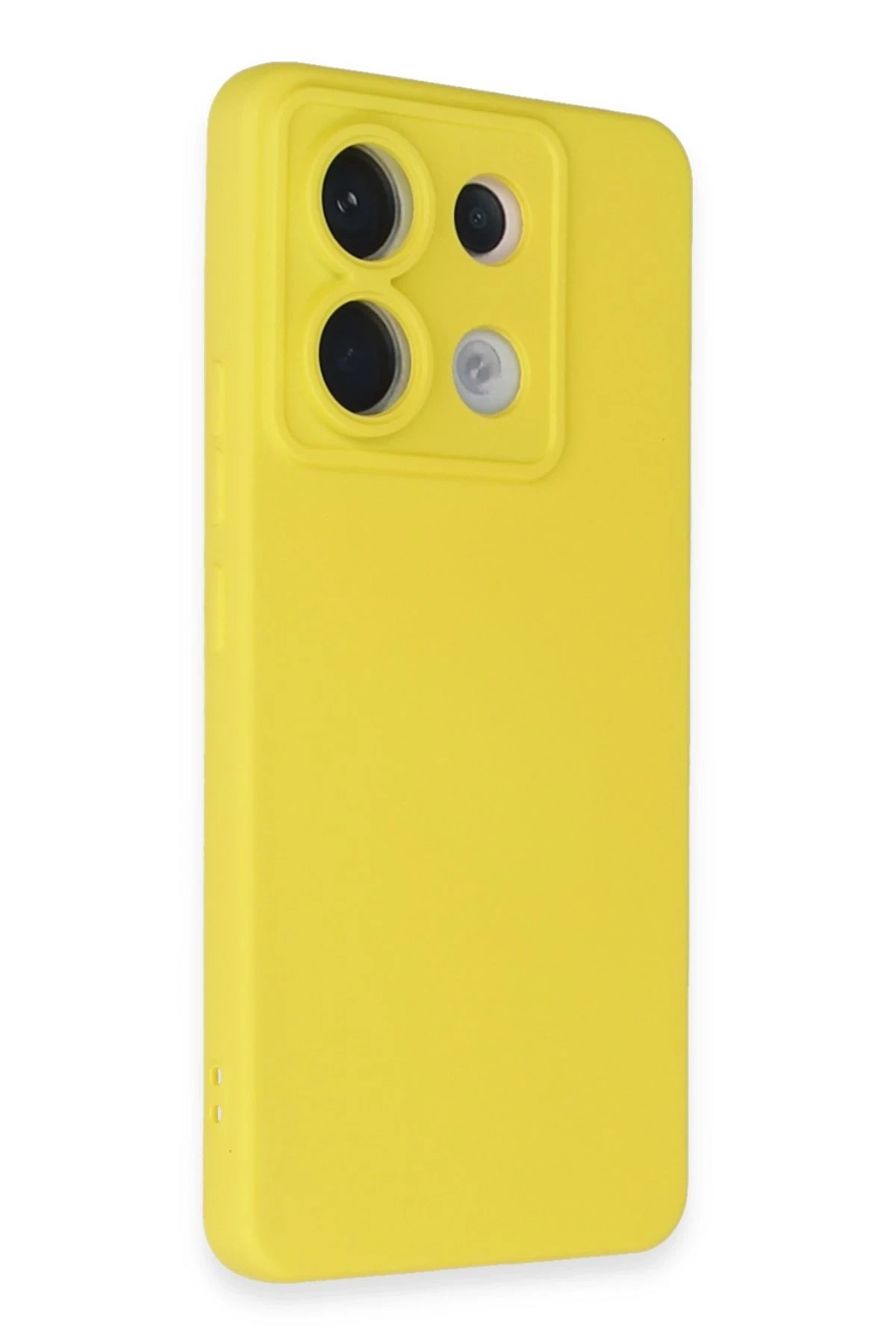 Mey İthalat®   Redmi Note 13 Pro 5G Kılıf Nano içi Kadife Silikon - Sarı