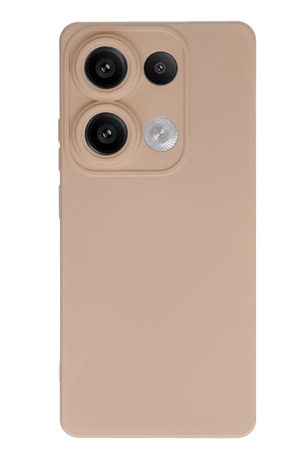 Mey İthalat®   Redmi Note 13 Pro 4G Kılıf Nano içi Kadife Silikon - Pudra