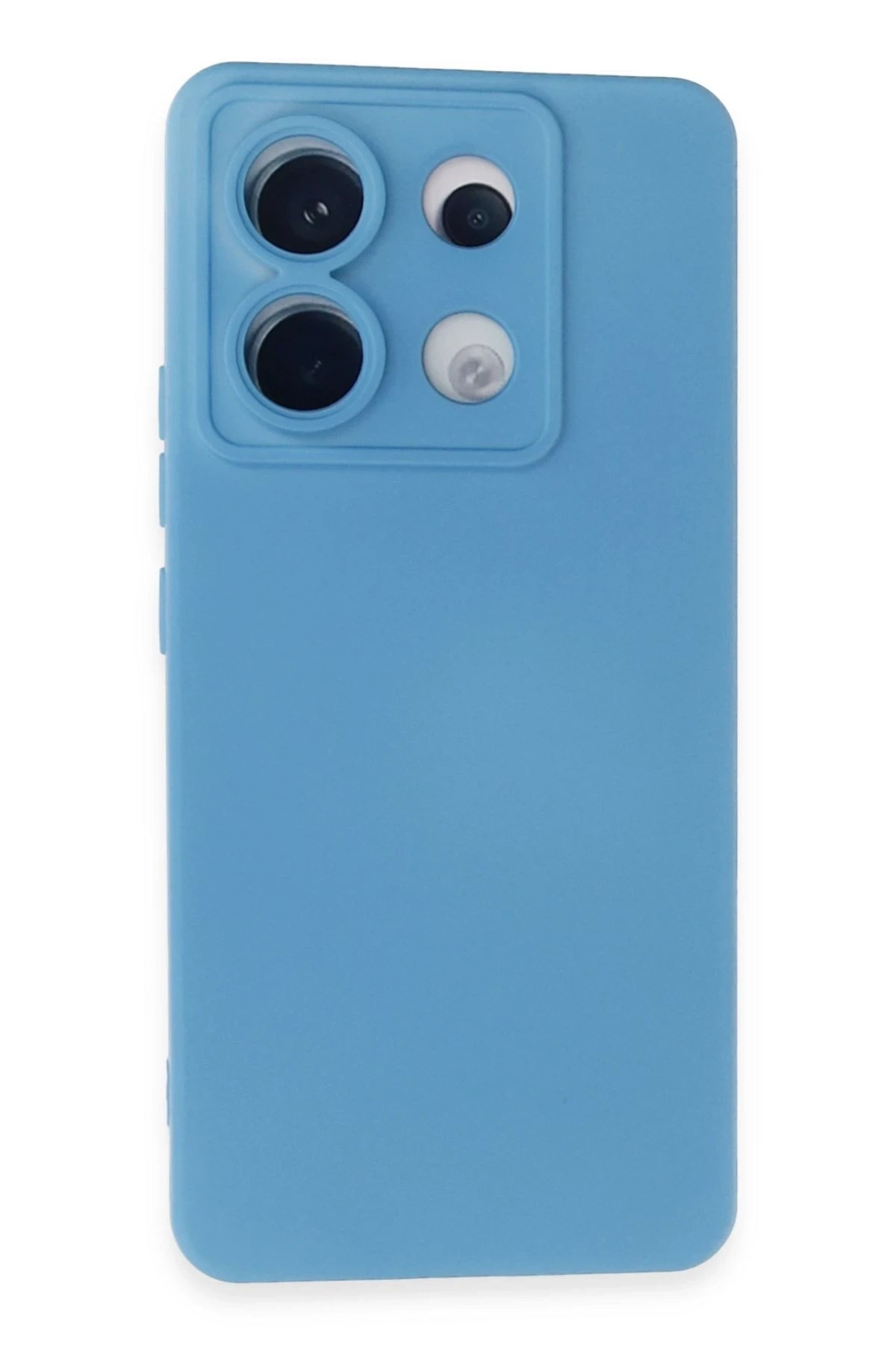 Mey İthalat®   Redmi Note 13 Pro 5G Kılıf Nano içi Kadife Silikon - Mavi