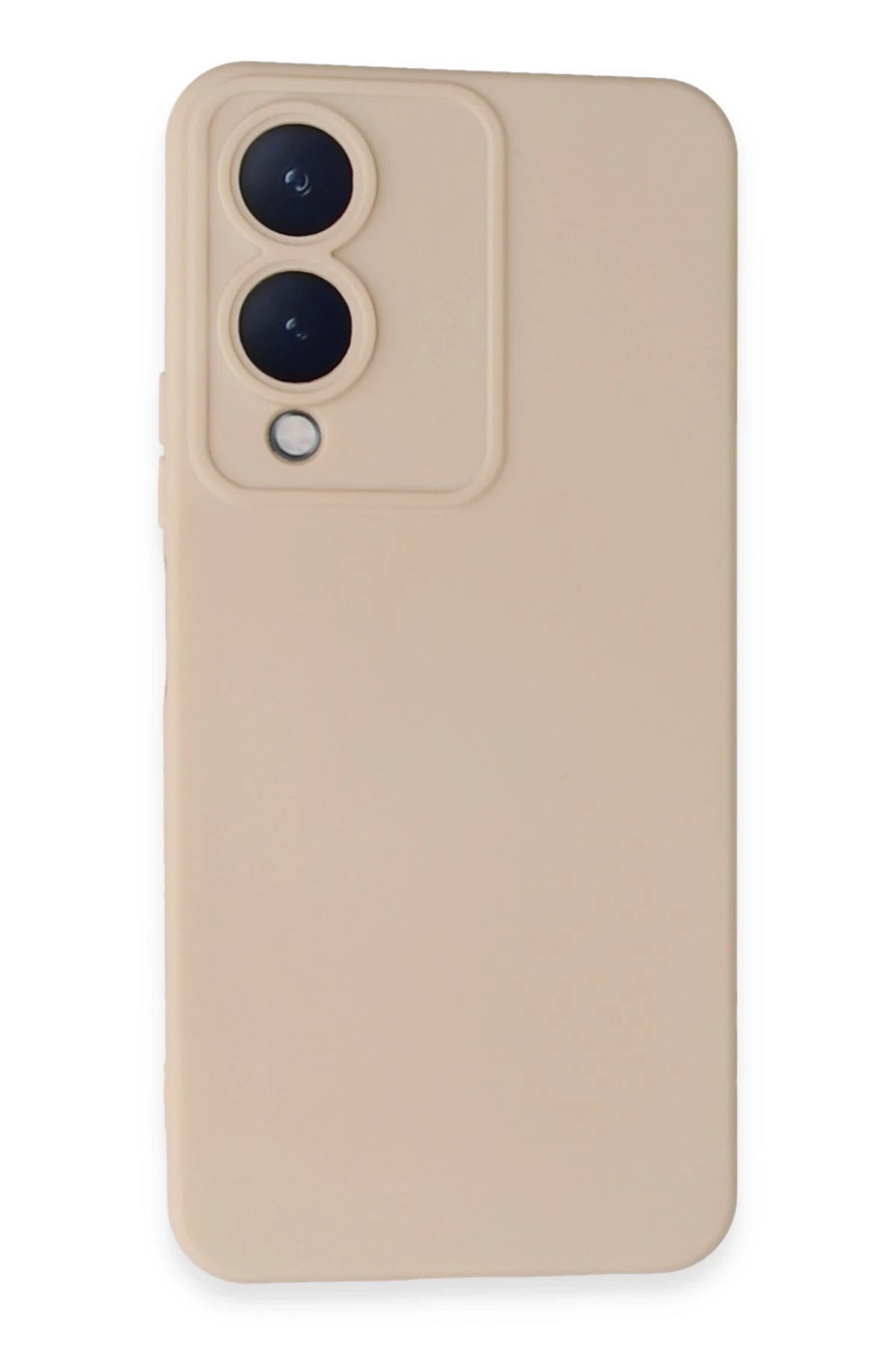 Mey İthalat®  Vivo Y17S Kılıf Nano içi Kadife Silikon - Pudra