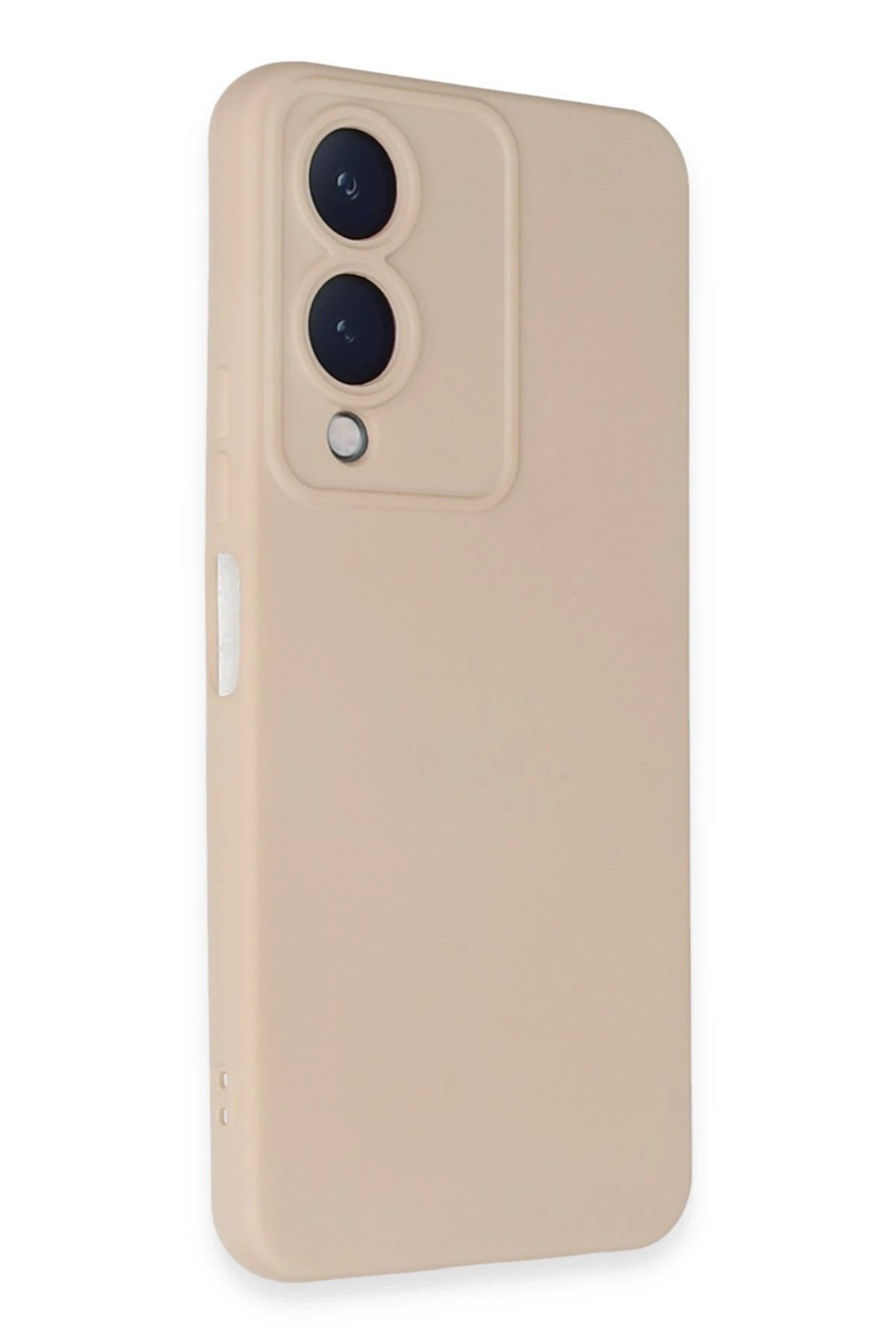Mey İthalat®  Vivo Y17S Kılıf Nano içi Kadife Silikon - Pudra