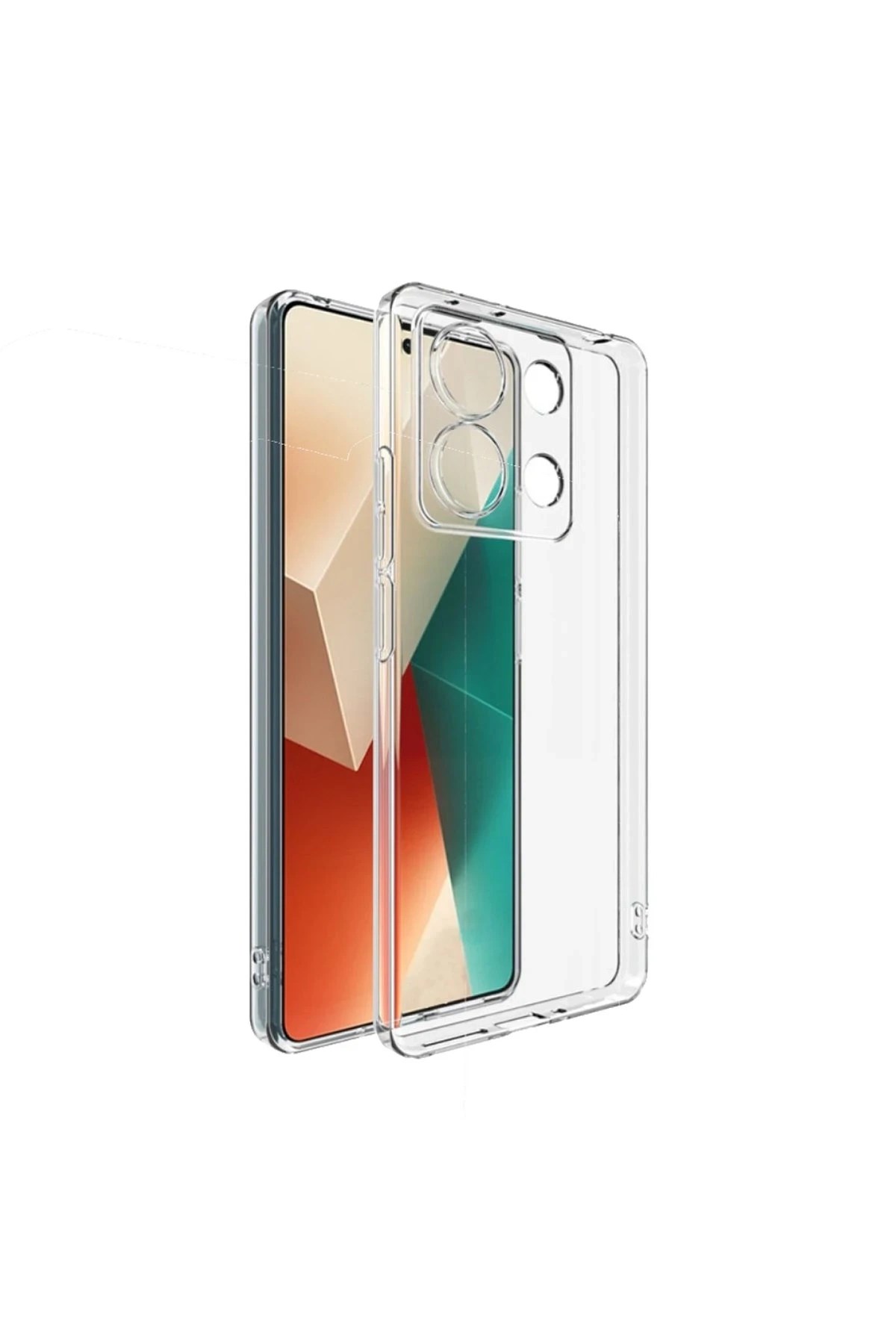 Mey İthalat®   Redmi Note 13 4G Kılıf Lüx Şeffaf Silikon