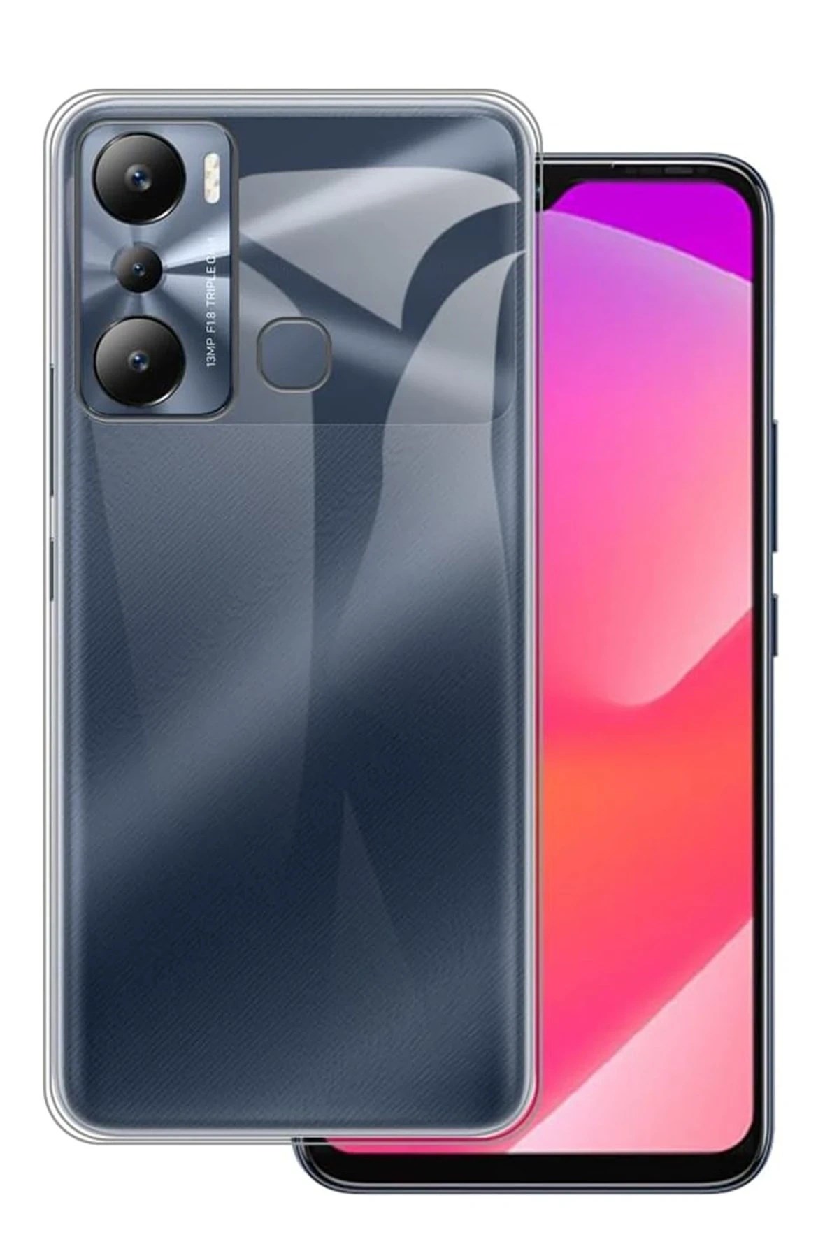 Mey İthalat®  İnfinix Hot 20i Kılıf Lüx Şeffaf Silikon