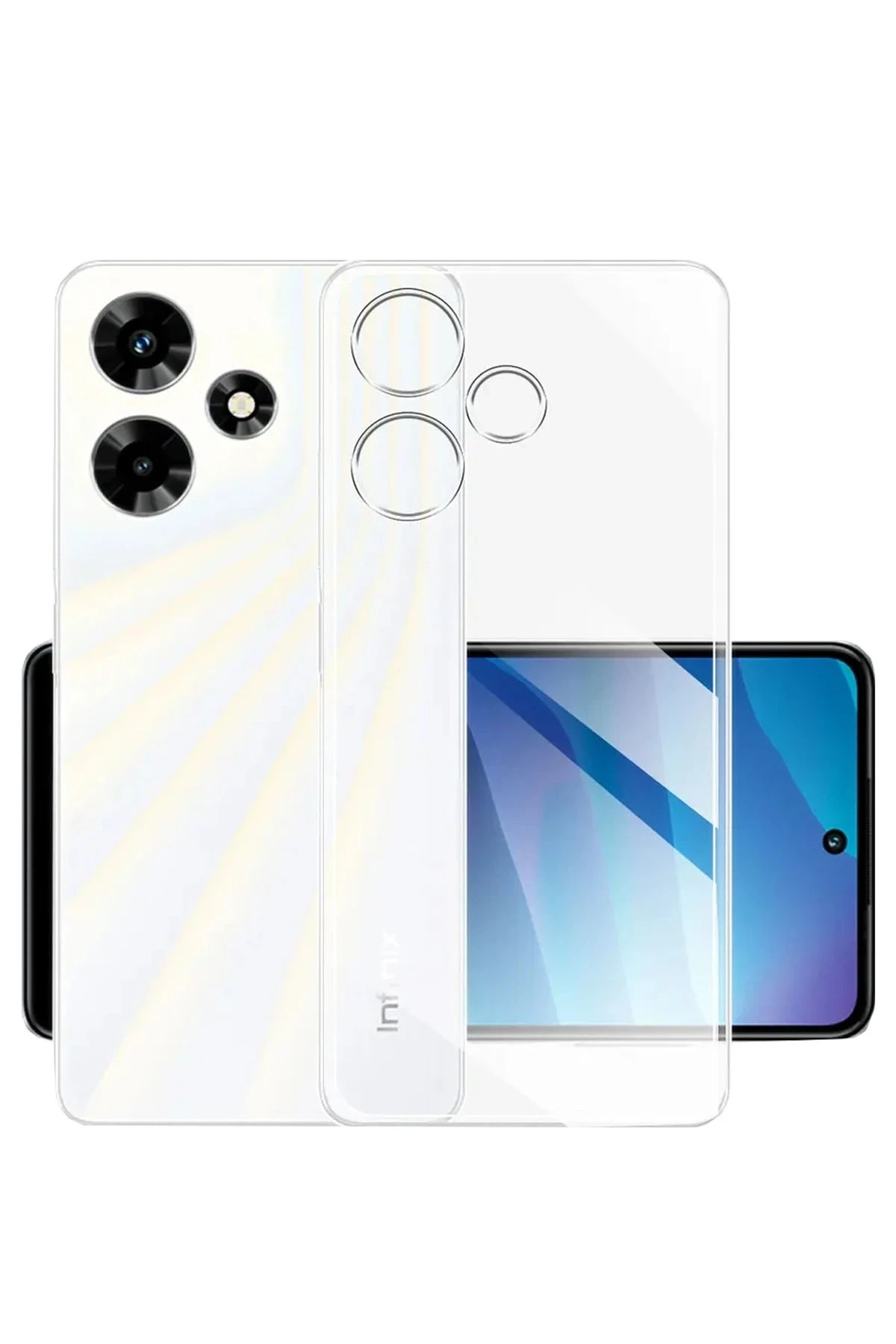 Mey İthalat®  İnfinix Hot 30i Kılıf Lüx Şeffaf Silikon