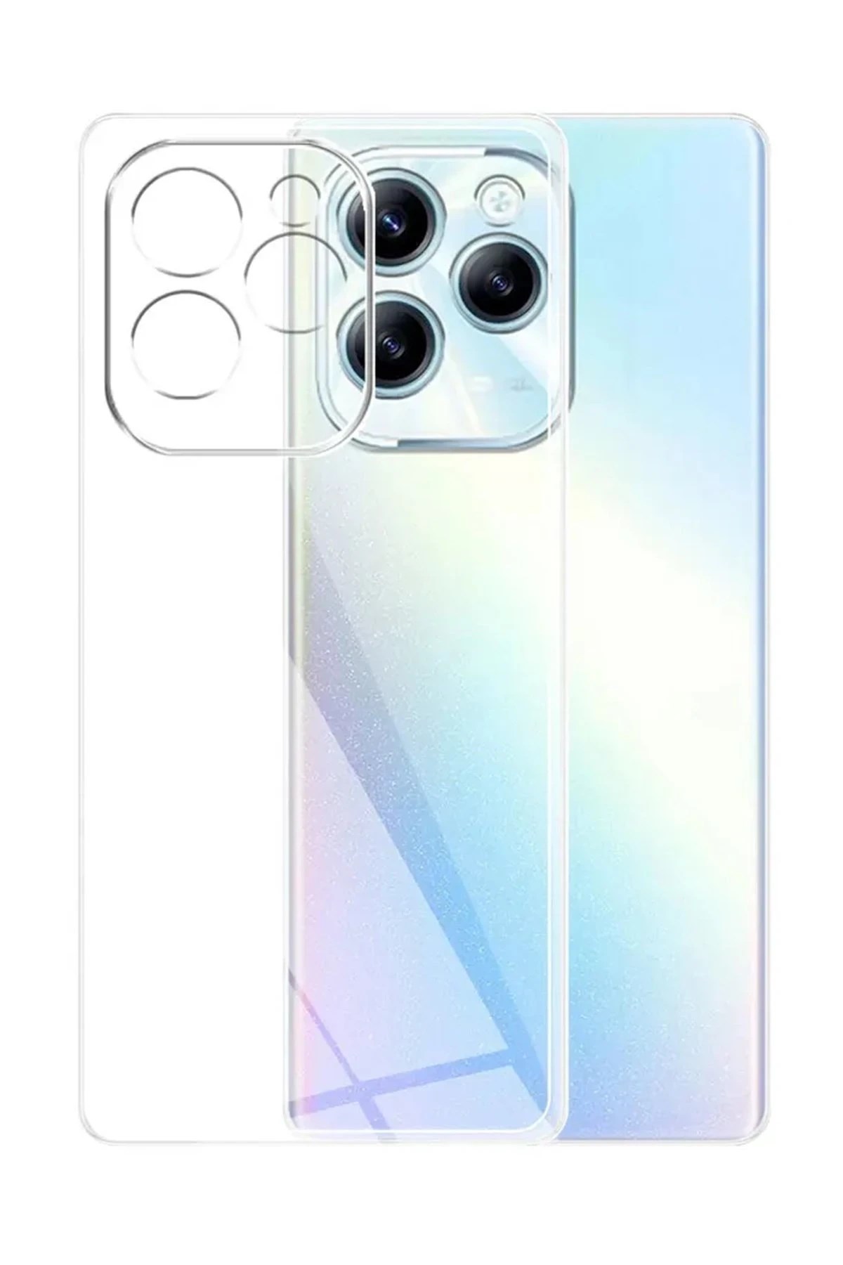 Mey İthalat®  İnfinix Hot 40i Kılıf Lüx Şeffaf Silikon
