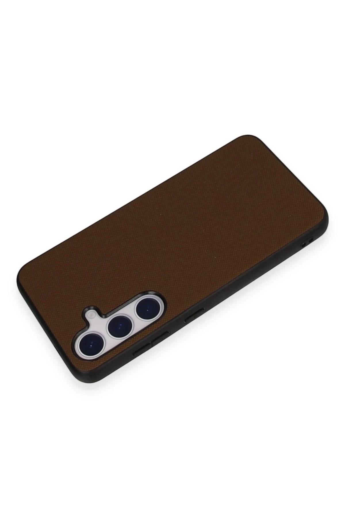 Mey İthalat®  Samsung Galaxy S24 Kılıf Taft Kapak - Kahverengi