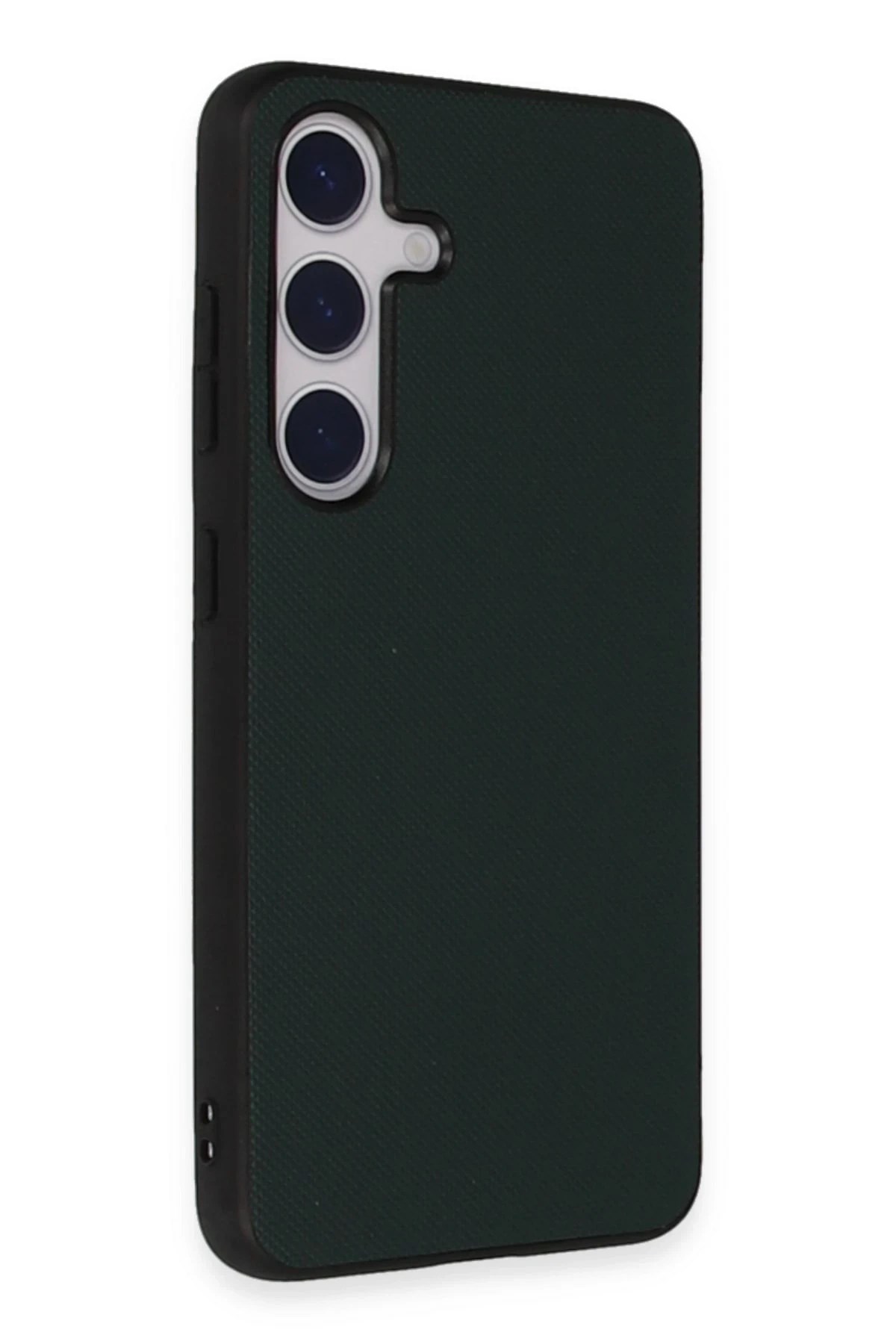 Mey İthalat®  Samsung Galaxy S24 Kılıf Taft Kapak - Koyu Yeşil