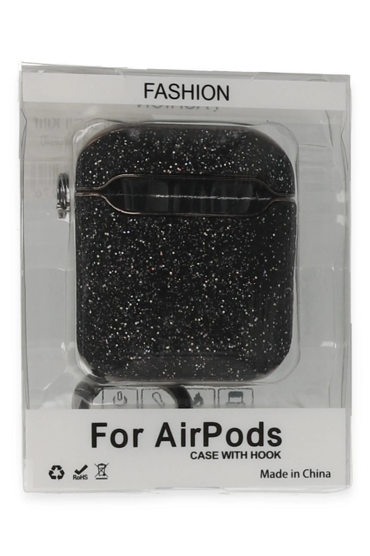 Mey İthalat®  Airpods 2 (2.nesil) Spell Simli Kılıf - Siyah