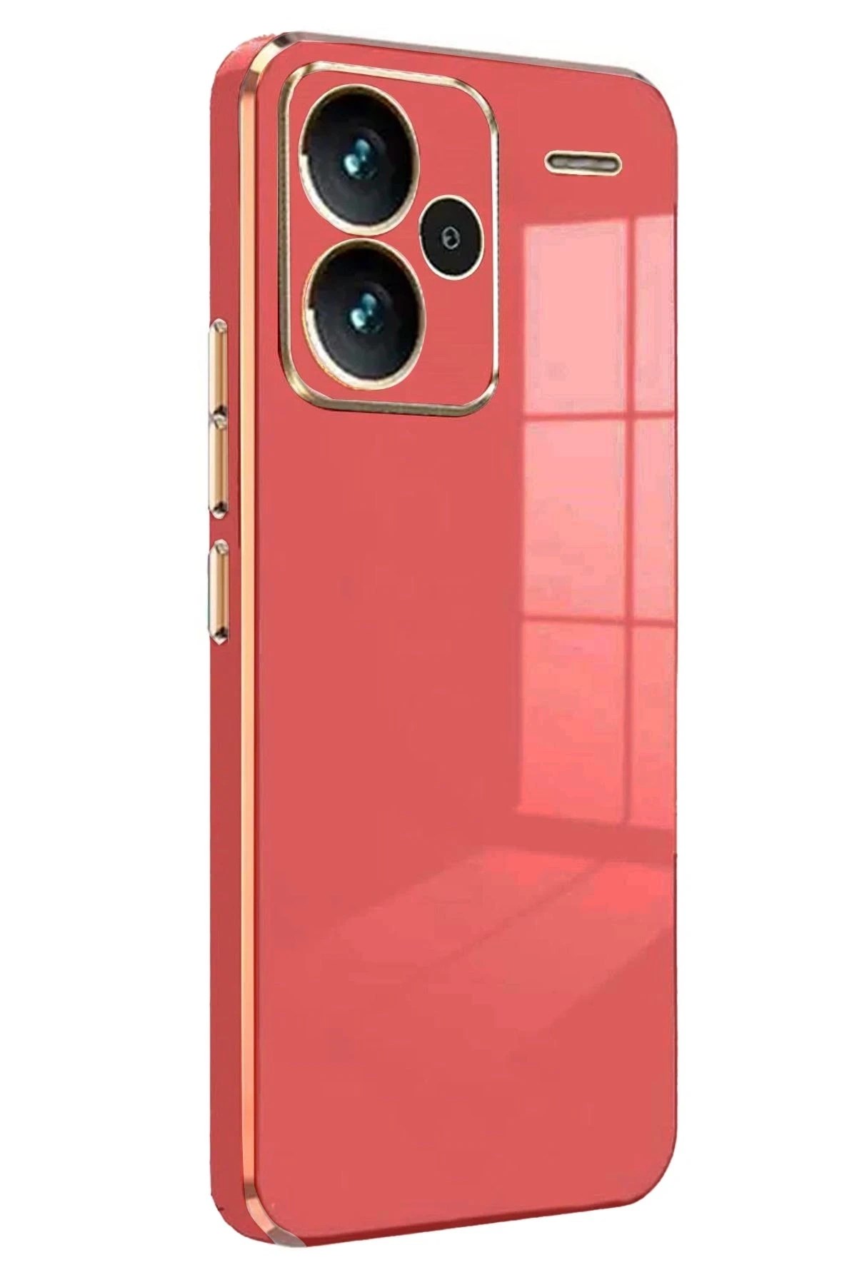 Mey İthalat®   Redmi Note 13 Pro Plus Kılıf Volet Silikon - Kırmızı