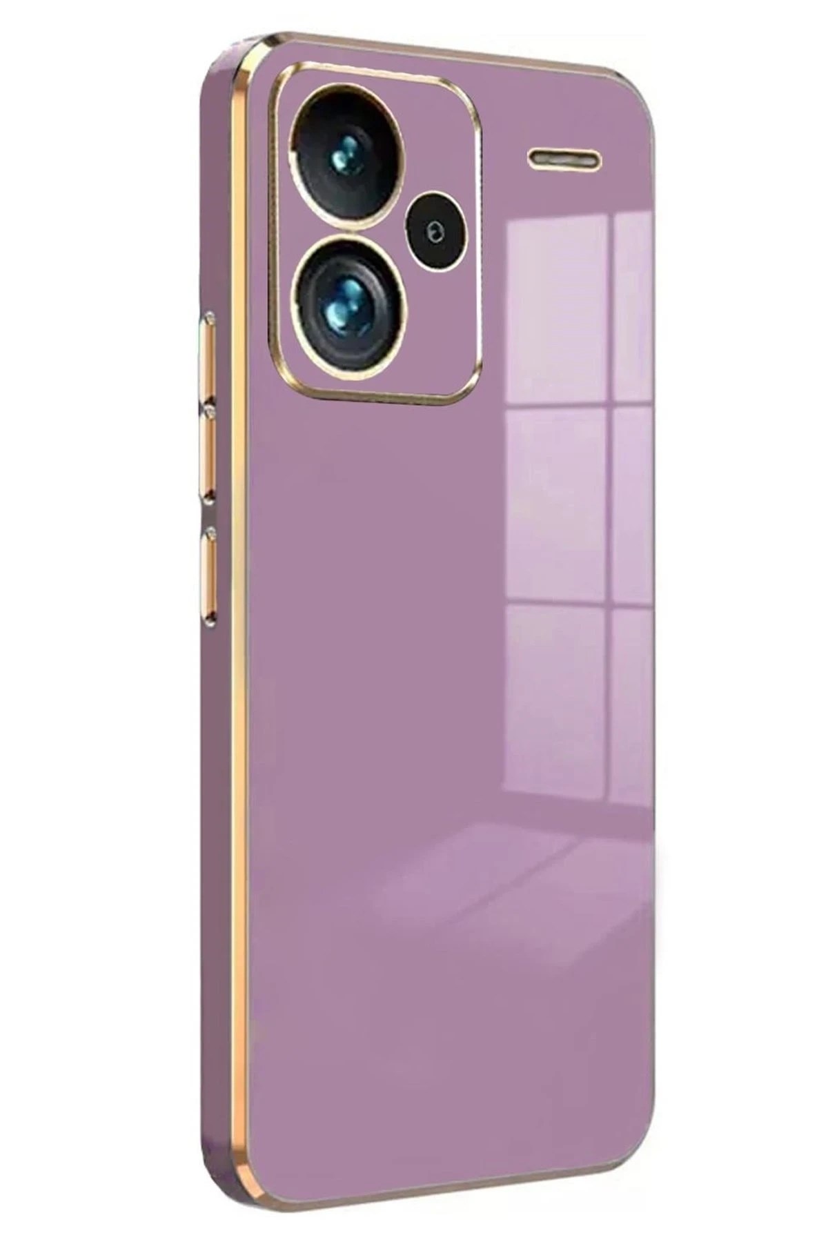 Mey İthalat®   Redmi Note 13 Pro Plus Kılıf Volet Silikon - Mor