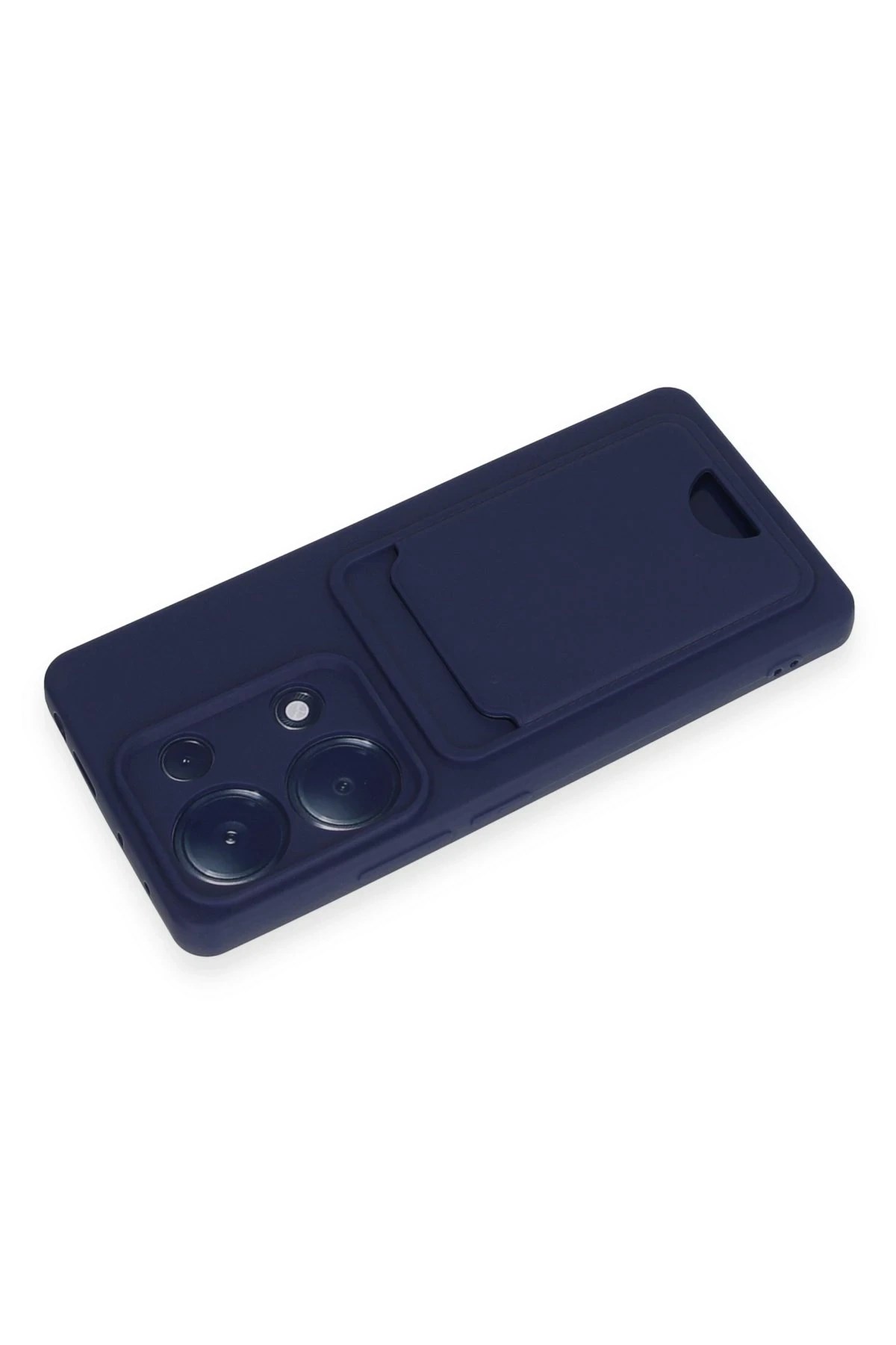 Mey İthalat®   Redmi Note 13 Pro 4G Kılıf Kelvin Kartvizitli Silikon - Lacivert