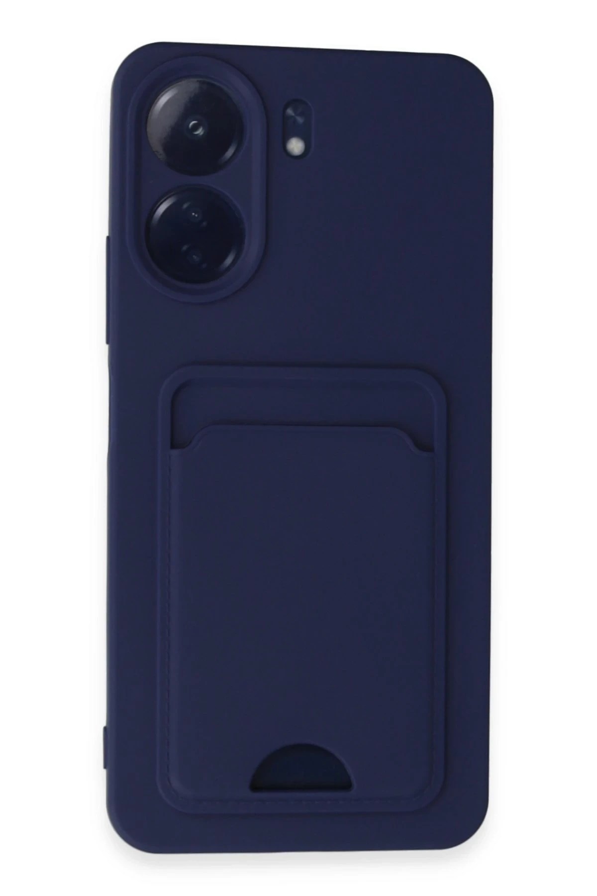 Mey İthalat®   Redmi 13C Kılıf Kelvin Kartvizitli Silikon - Lacivert