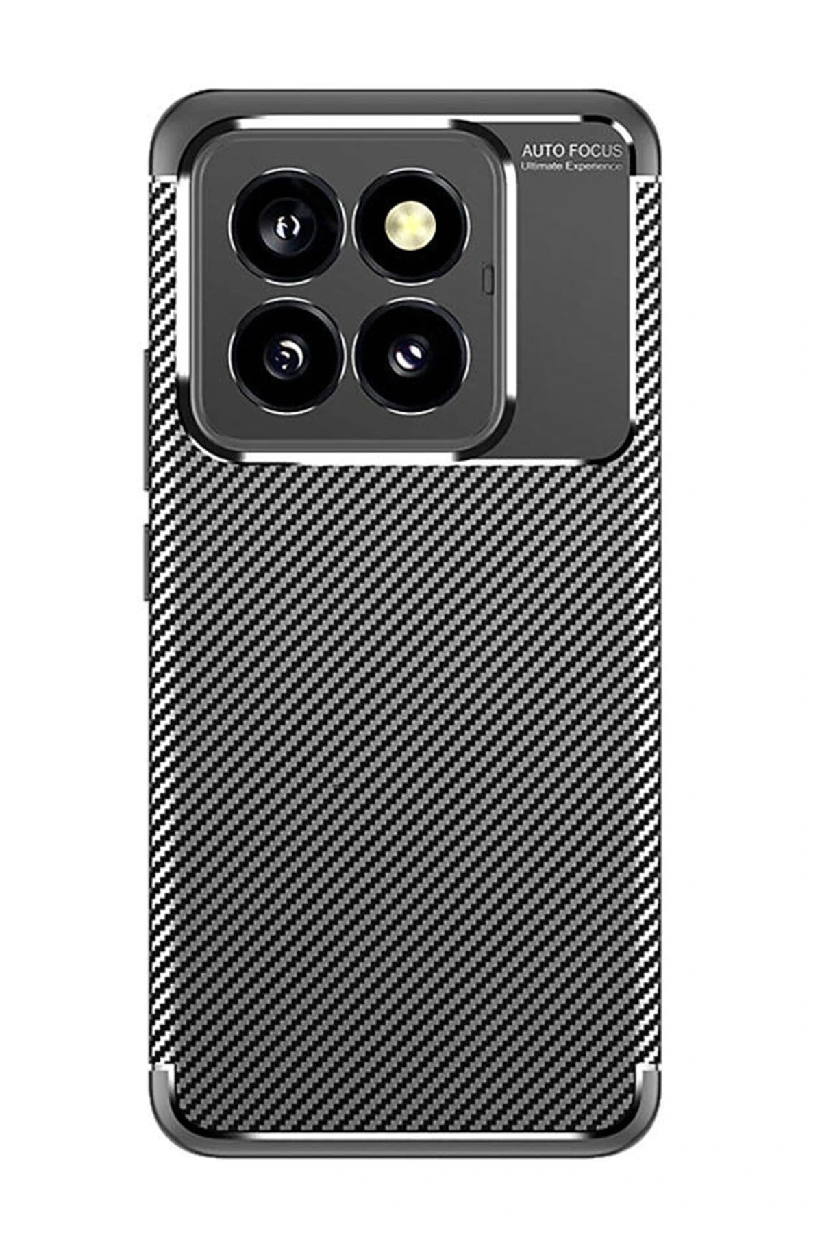Mey İthalat®   Mi 14T Pro Kılıf Auto Focus Karbon Kapak - Siyah
