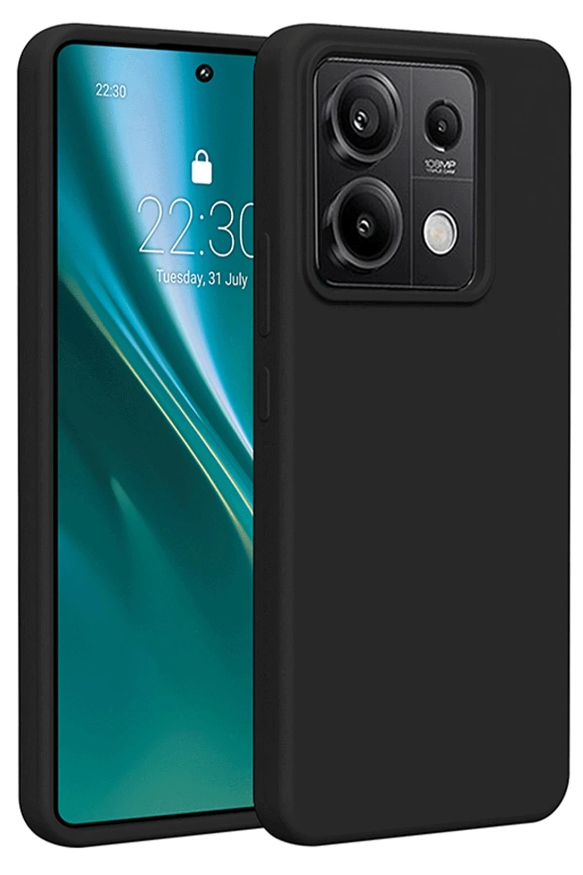 Mey İthalat®   Redmi Note 13 4G Kılıf First Silikon - Siyah