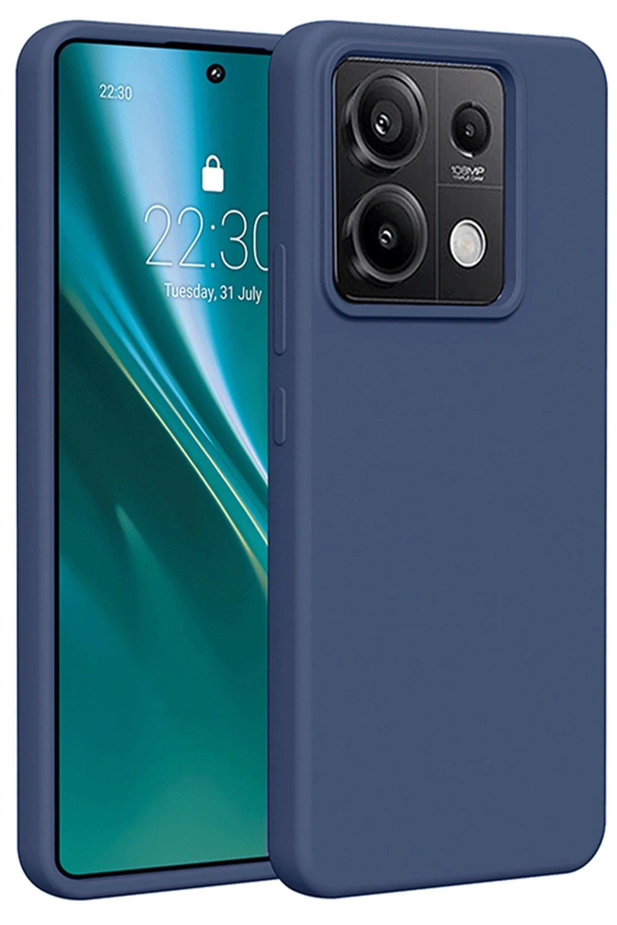Mey İthalat®   Redmi Note 13 4G Kılıf First Silikon - Lacivert