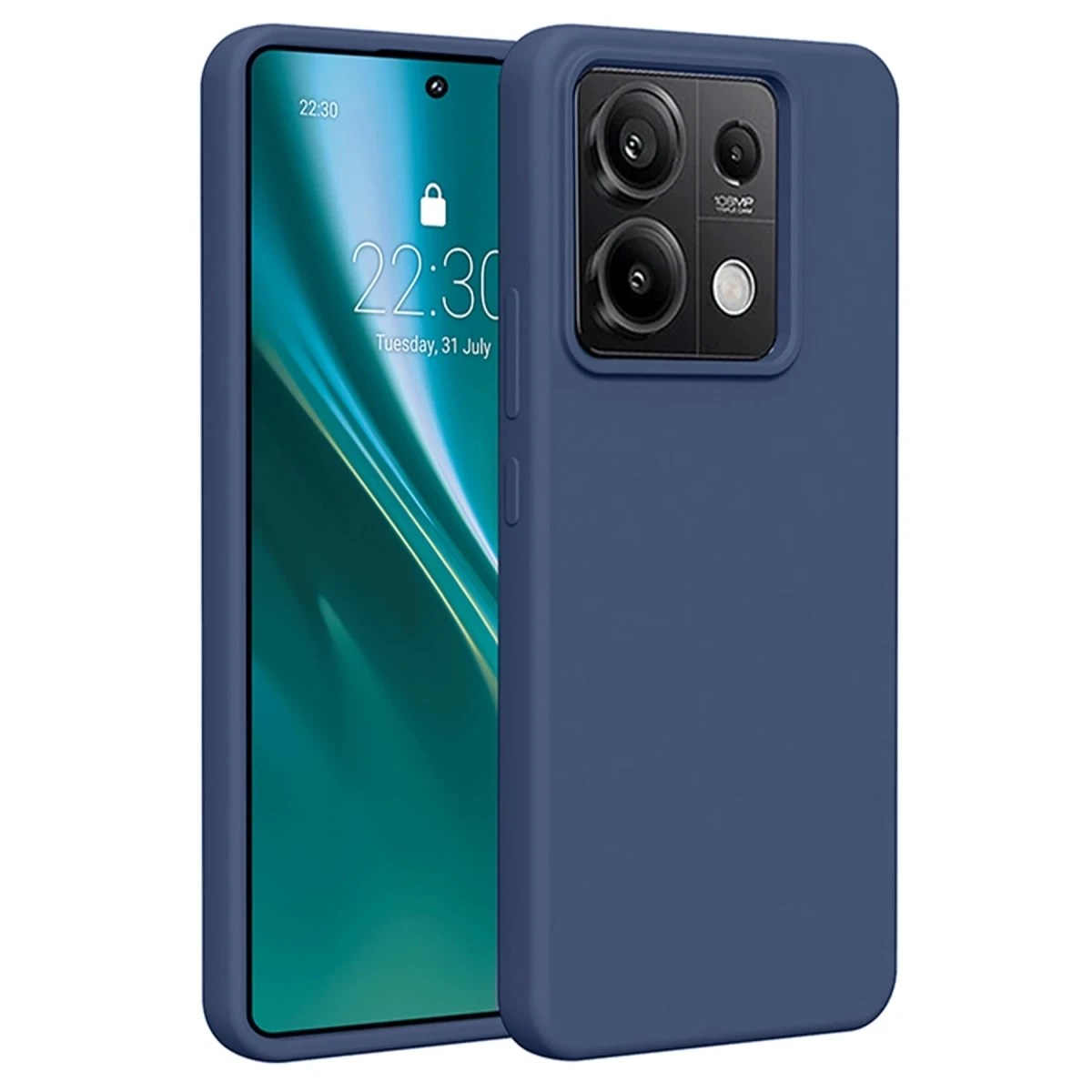 Mey İthalat®   Redmi Note 13 4G Kılıf First Silikon - Lacivert