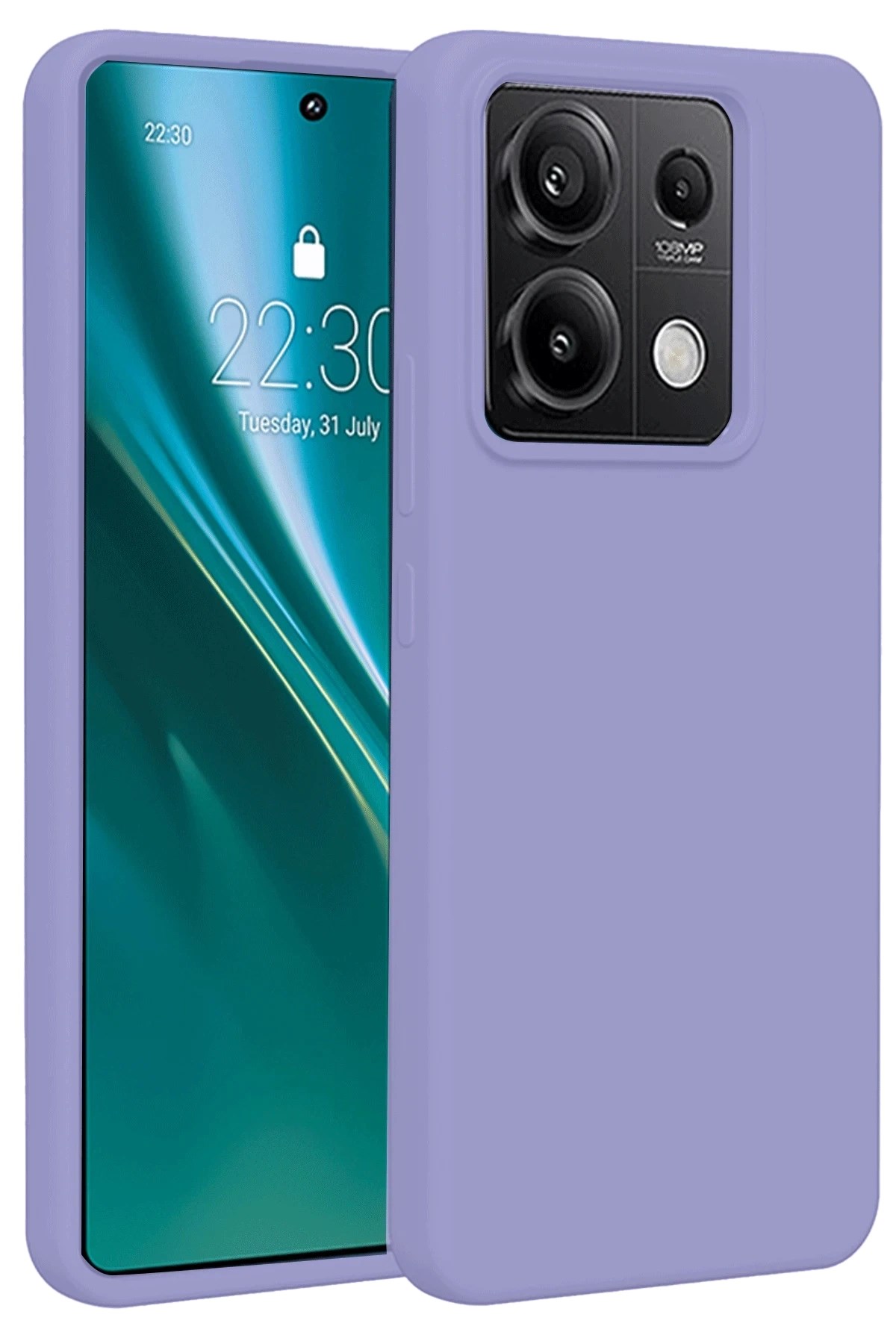 Mey İthalat®   Redmi Note 13 Pro 4G Kılıf First Silikon - Lila
